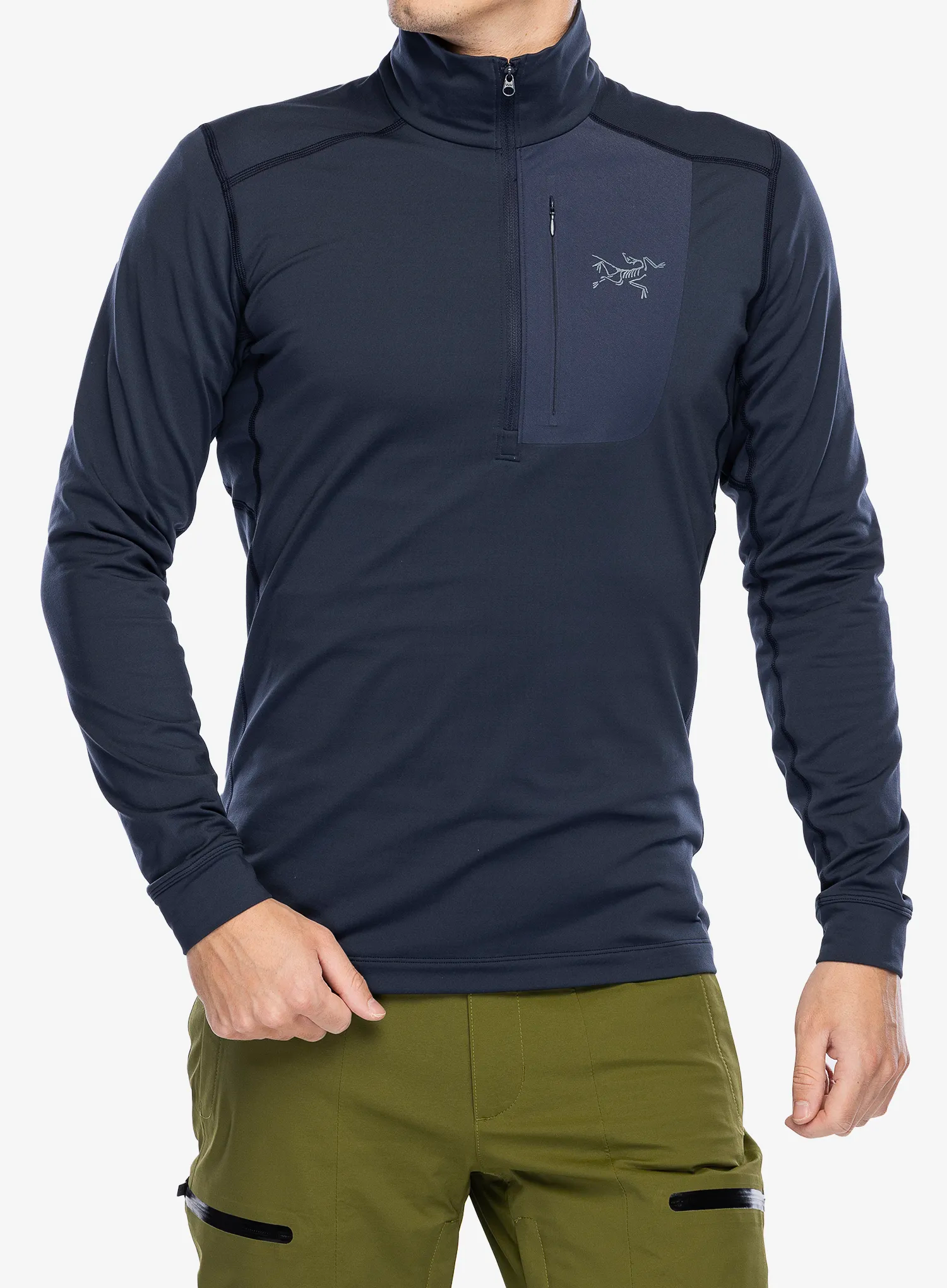 Termoaktivna dukserica Arcteryx Rho LT Zip Neck - black sapphire