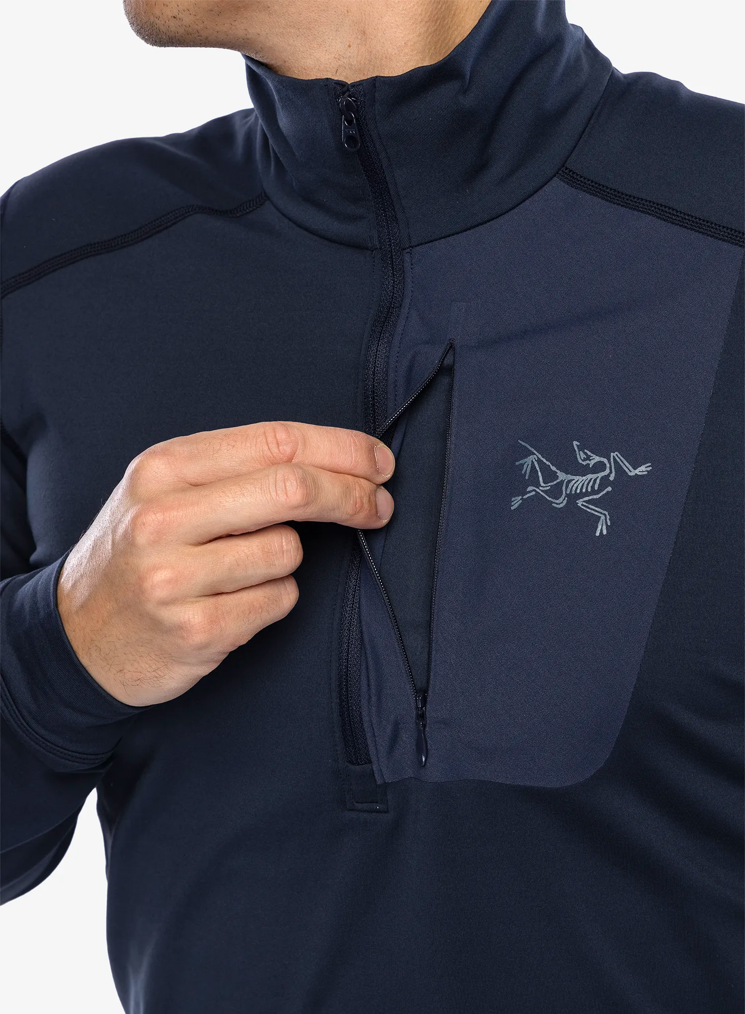 Termoaktivna dukserica Arcteryx Rho LT Zip Neck - black sapphire
