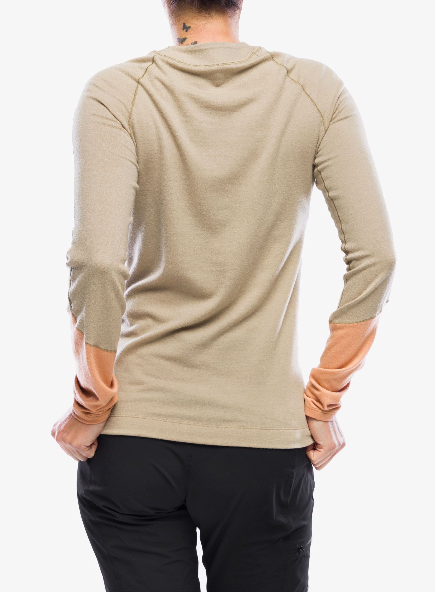 Ženska termoaktivna dukserica Arcteryx Rho Merino Wool LS Crew - smoke bluff/hazelnut