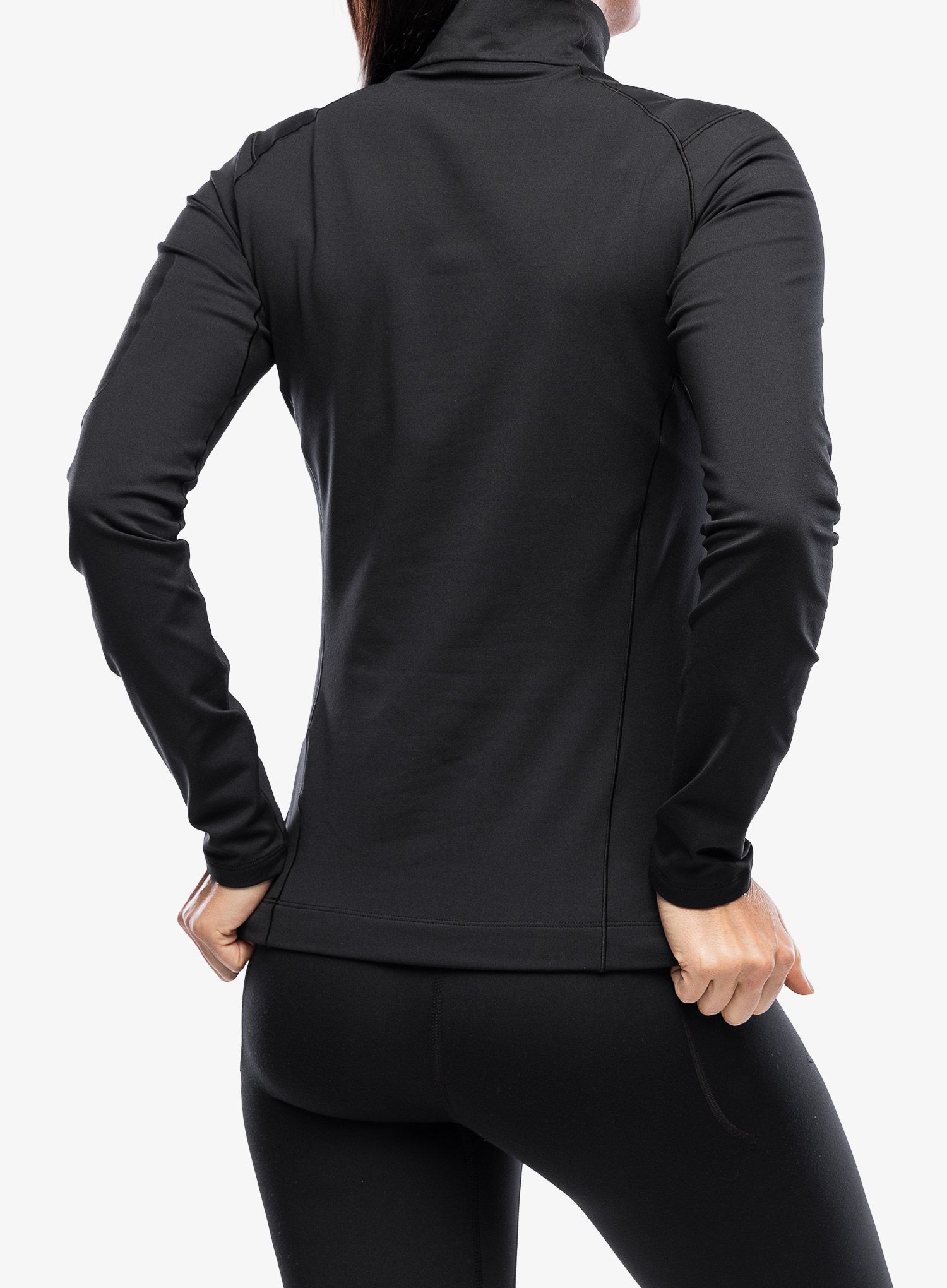Ženska termoaktivna dukserica Arcteryx Rho Zip Neck - black