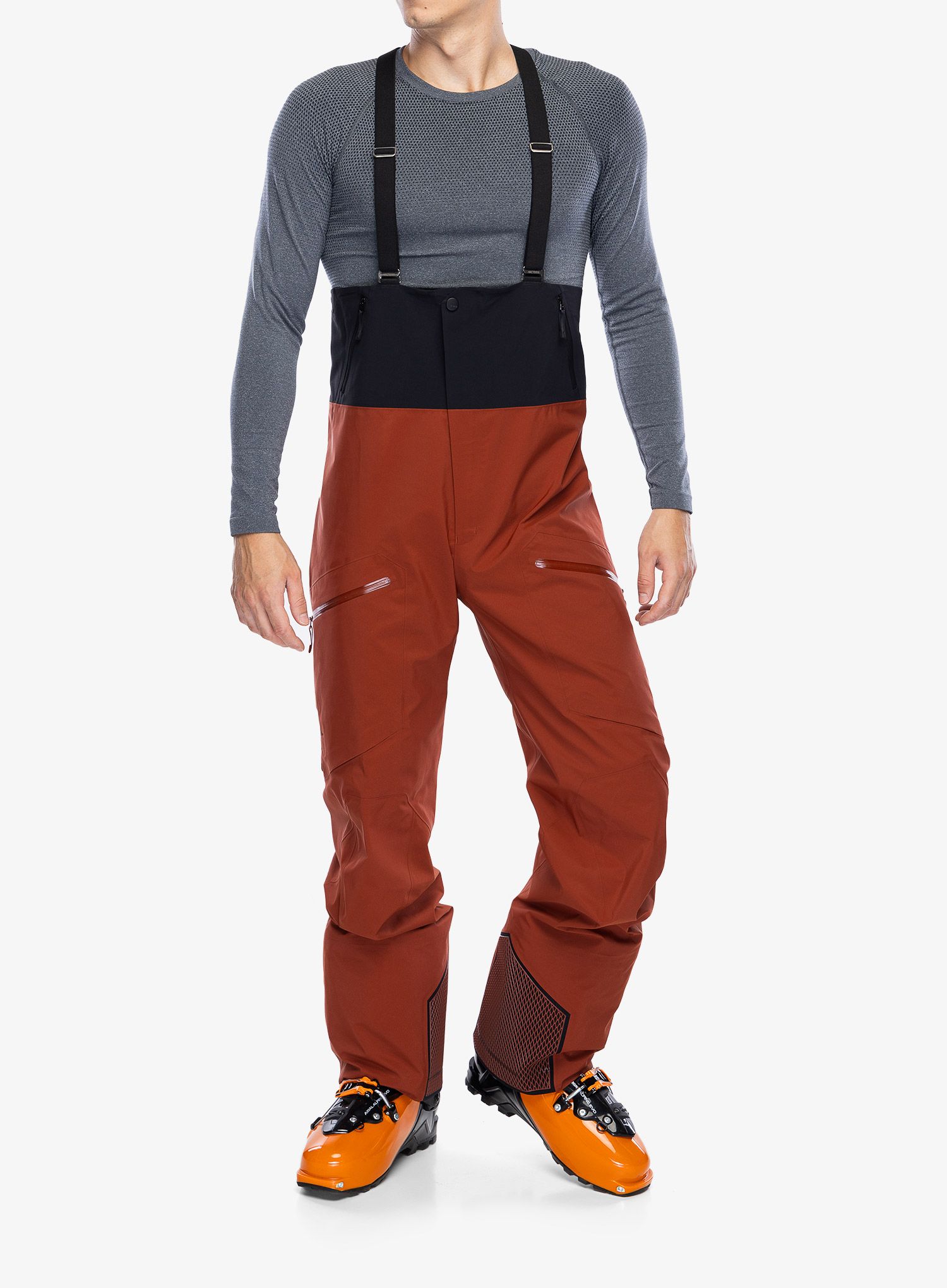 Hlače za turno skijanje Arcteryx Rush Bib Pant - sequoia