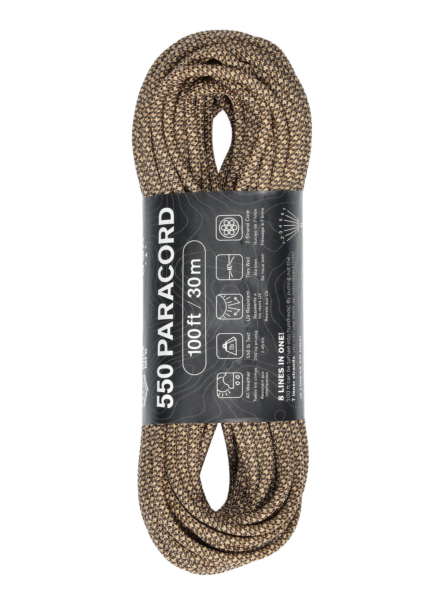 Pomoćno uže Atwood Rope MFG 550 Paracord 30 m - hyena
