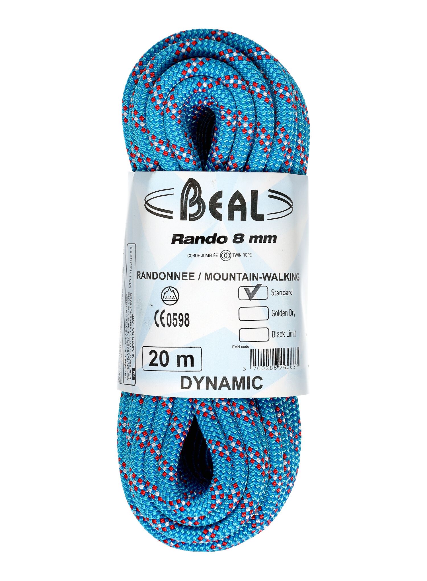 Dinamičko uže Beal Rando 8 mm 20 m - blue