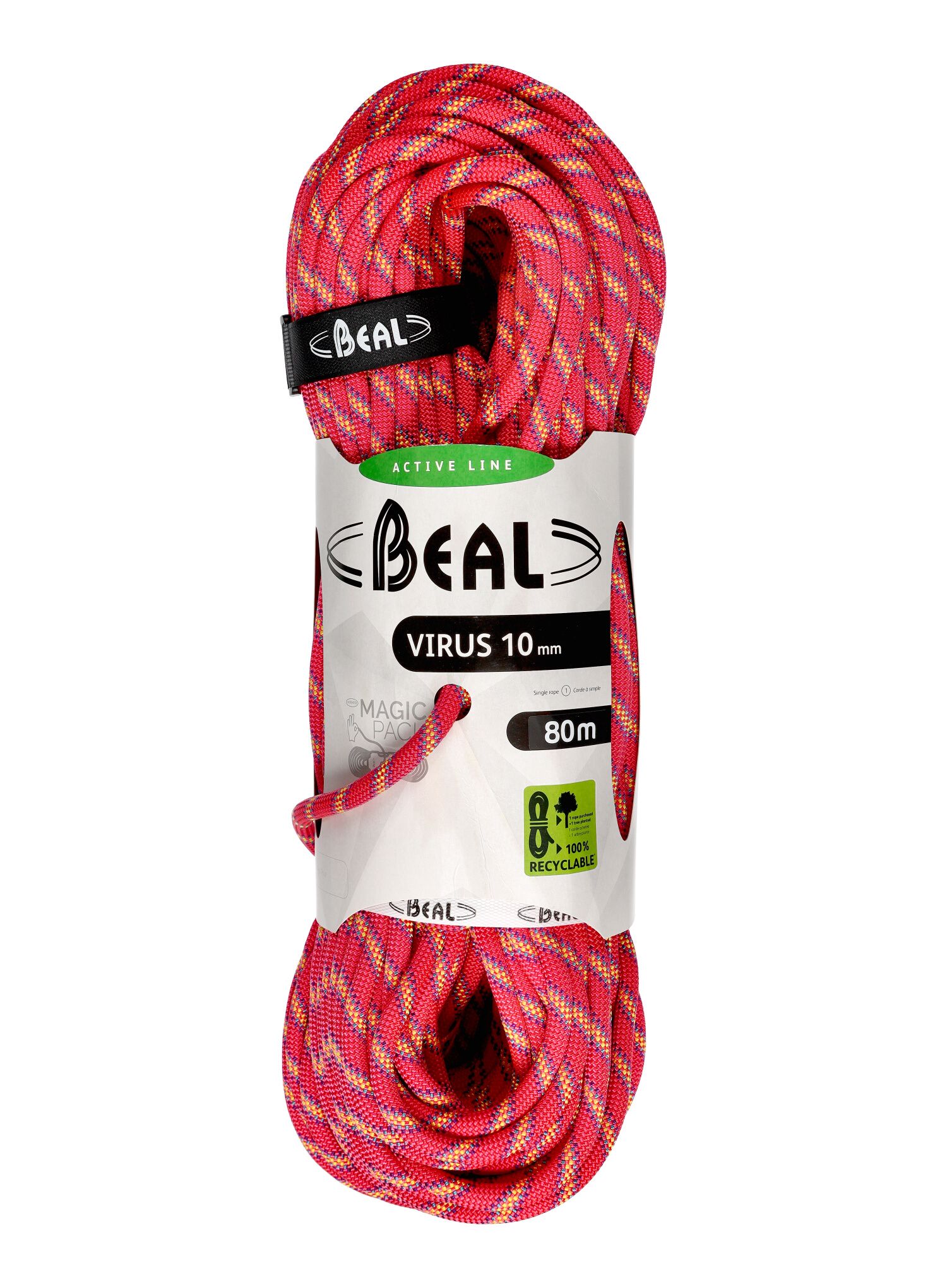 Uže za penjanje Beal Virus 10 mm 80 m - pink