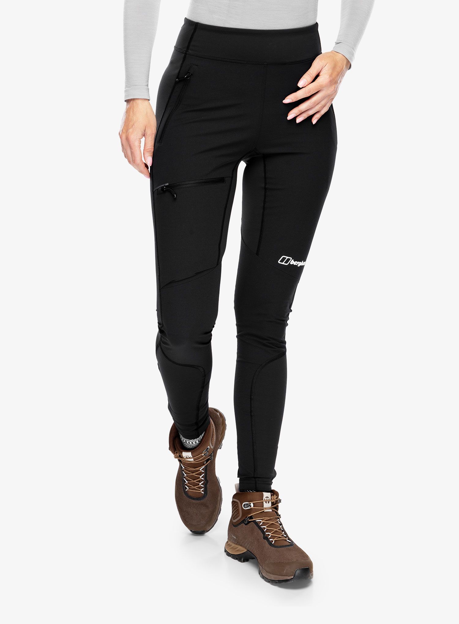Ženske softshell hlače Berghaus MTN Guide Alpine Legging - black/black