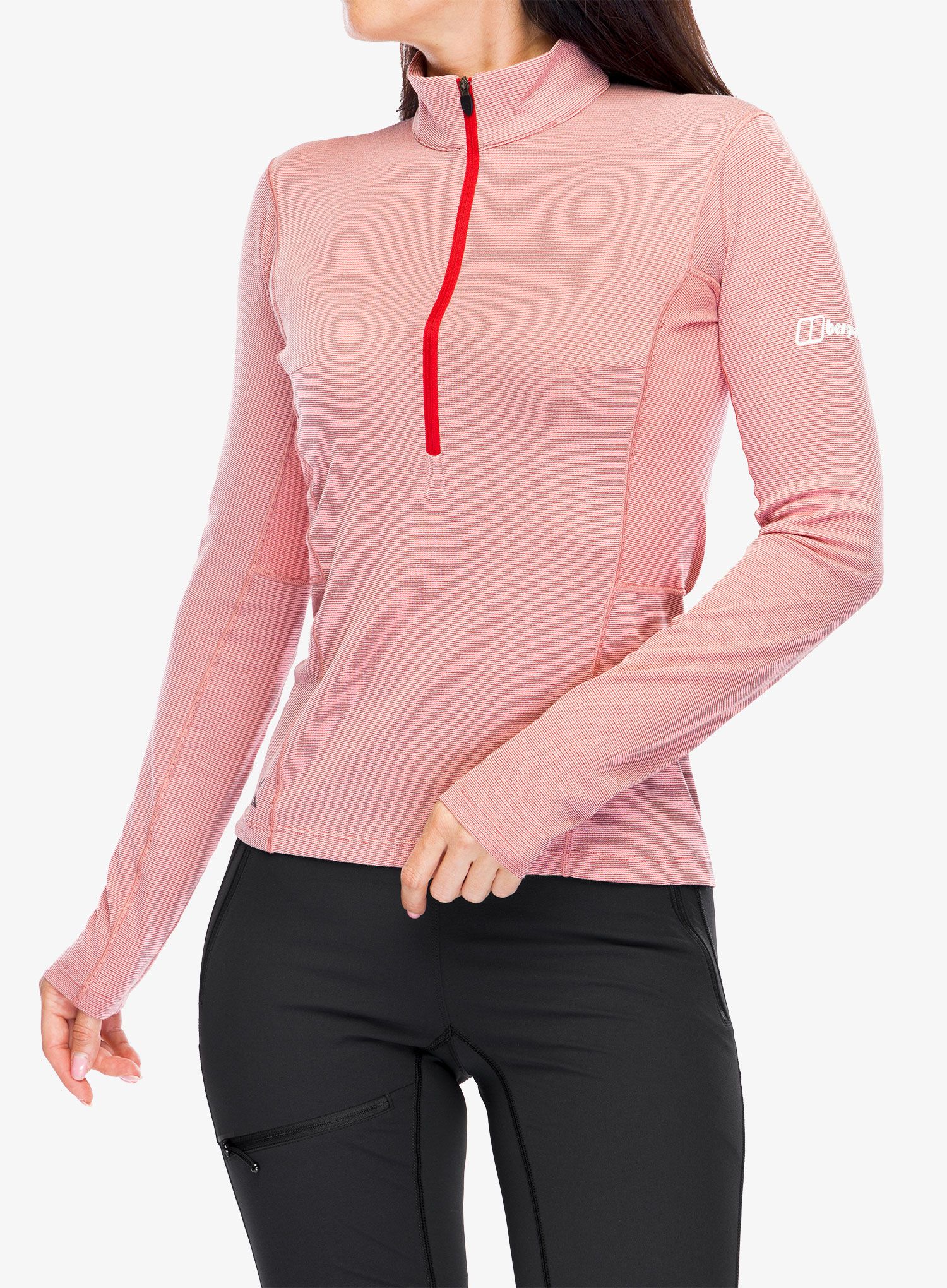 Ženska dukserica Berghaus MTN Guide LS HZ - haute red/goji berry