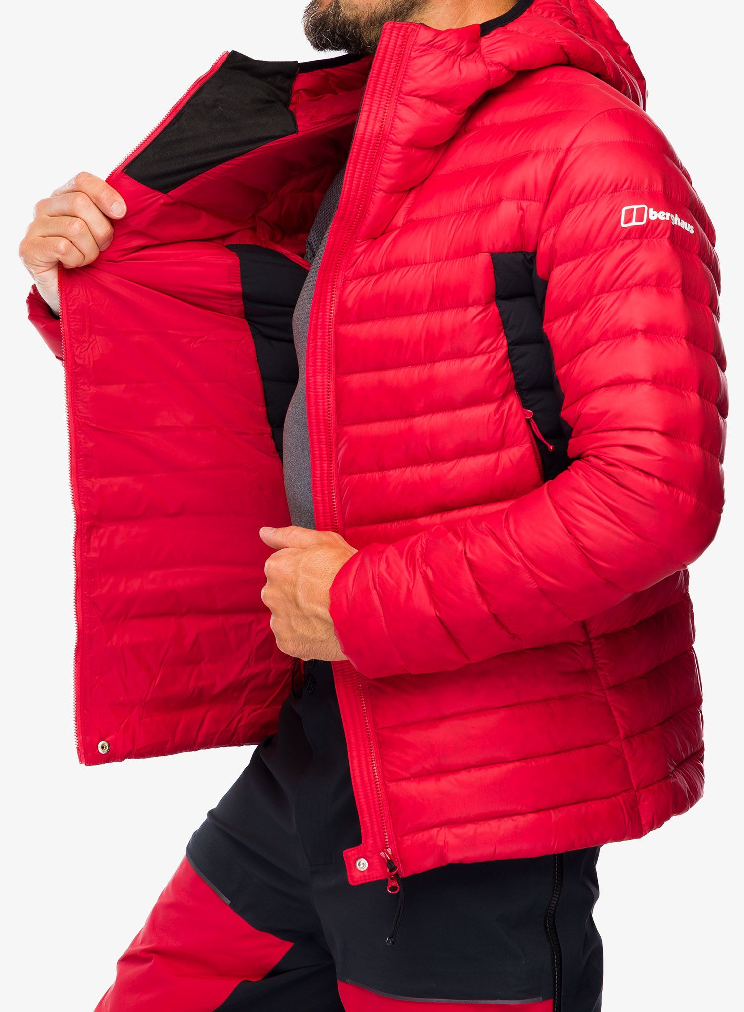 Pernata jakna Berghaus MTN Seeker MW Down Hoody - goji berry/jet black