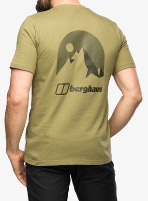 Majica s tiskom Berghaus Mont Blanc MTN SS Tee - am light green