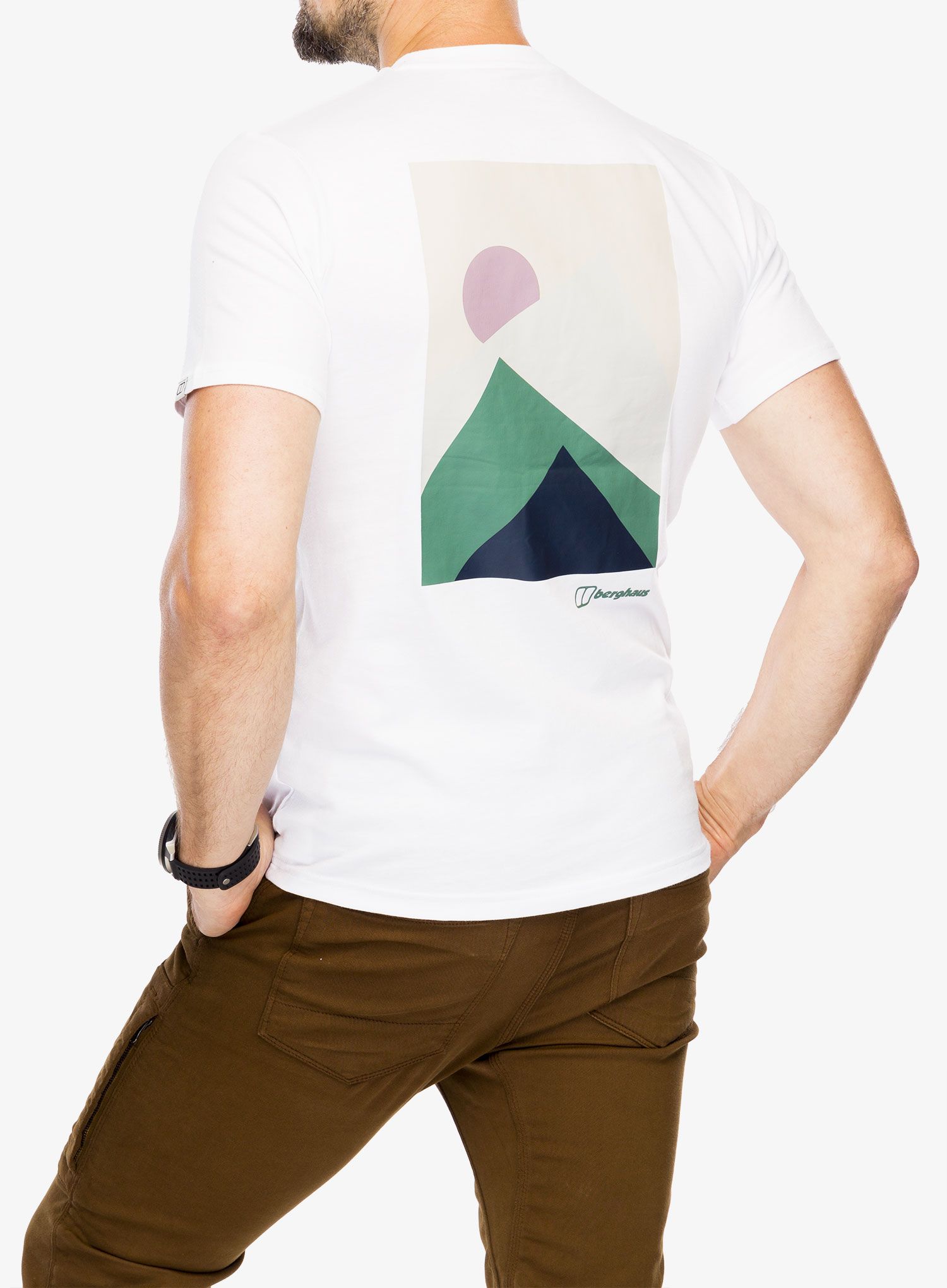 Majica s tiskom Berghaus Mtn Silhouette SS Tee - pure white