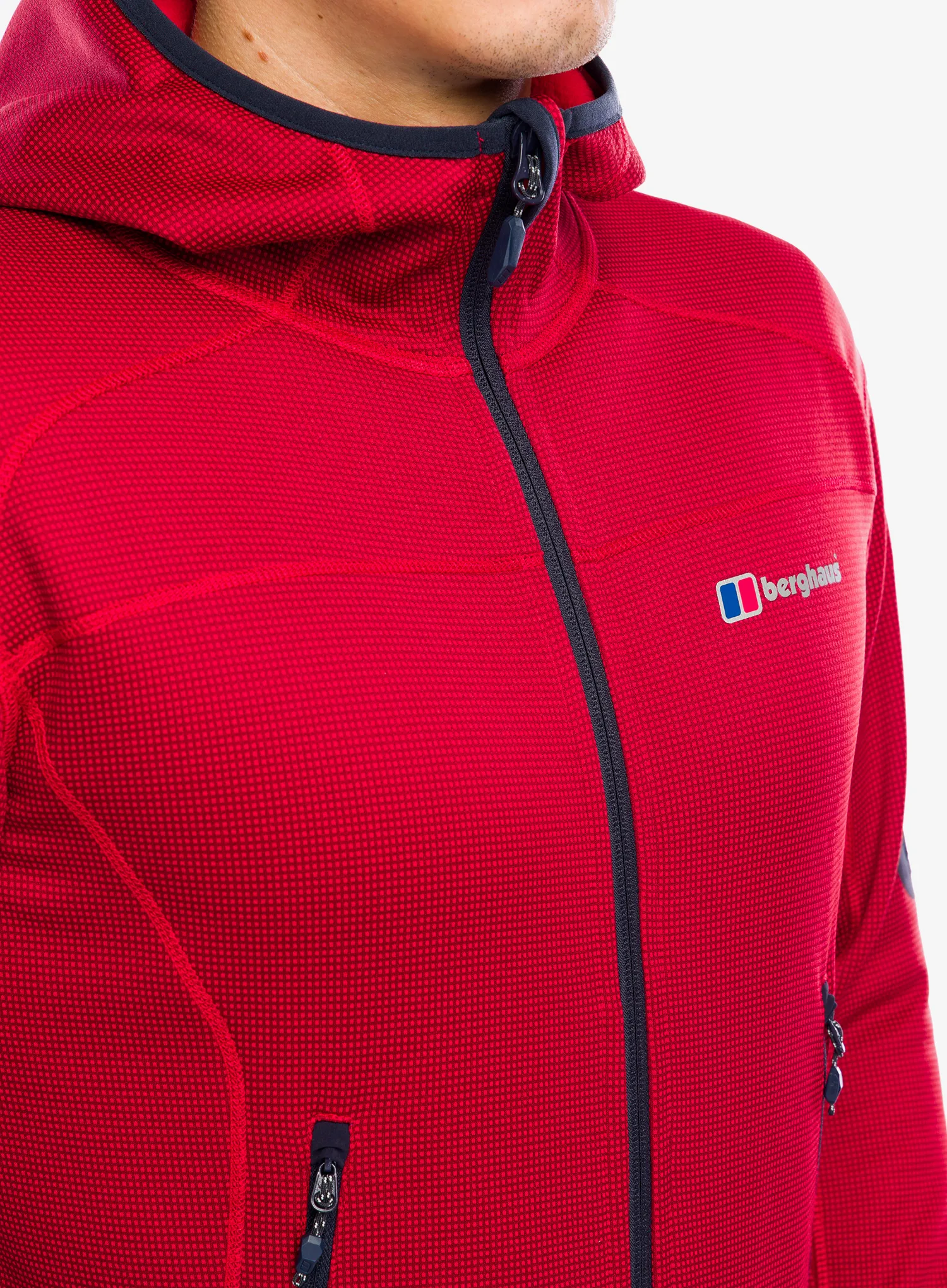 Jakna od flisa Berghaus Pravitale MTN 2.0 Hooded Jacket - urb red dahlia/hauterd/nghtsky