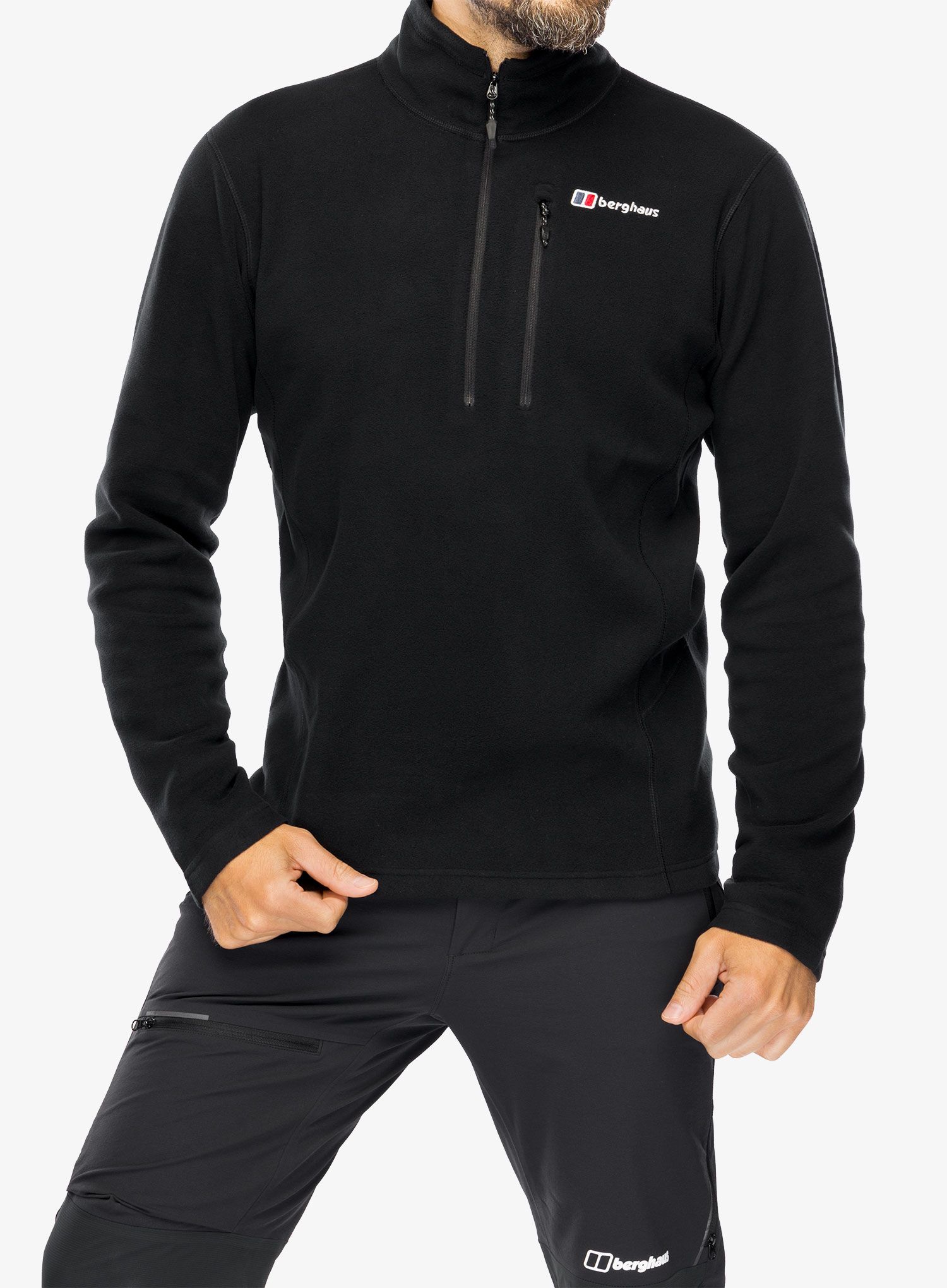 Dukserica od flisa Berghaus Prism Micro PT HZ - black/black