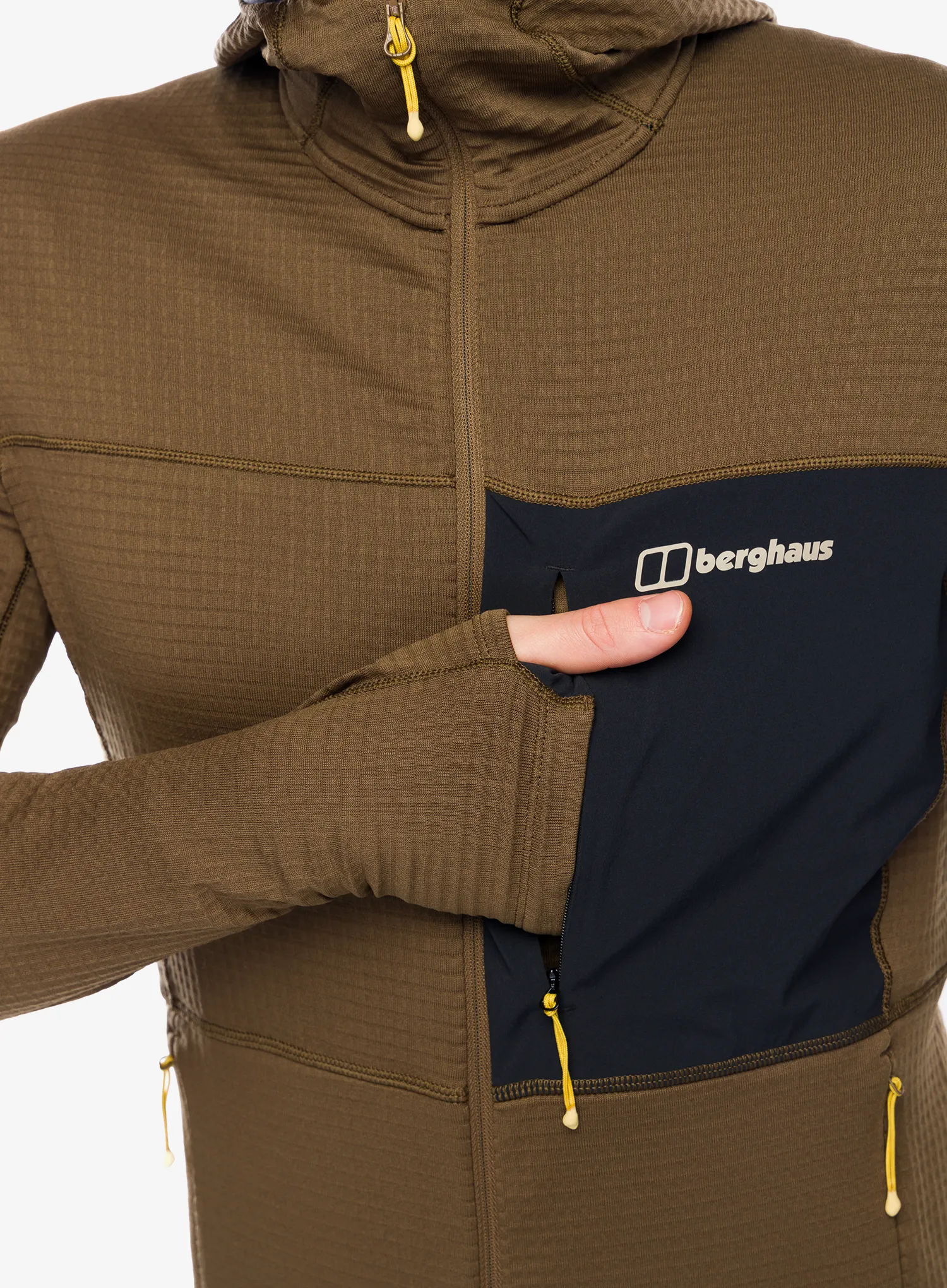Dukserica na otkopčavanje Berghaus Ridge-Hiker Hoody - bark/jet black