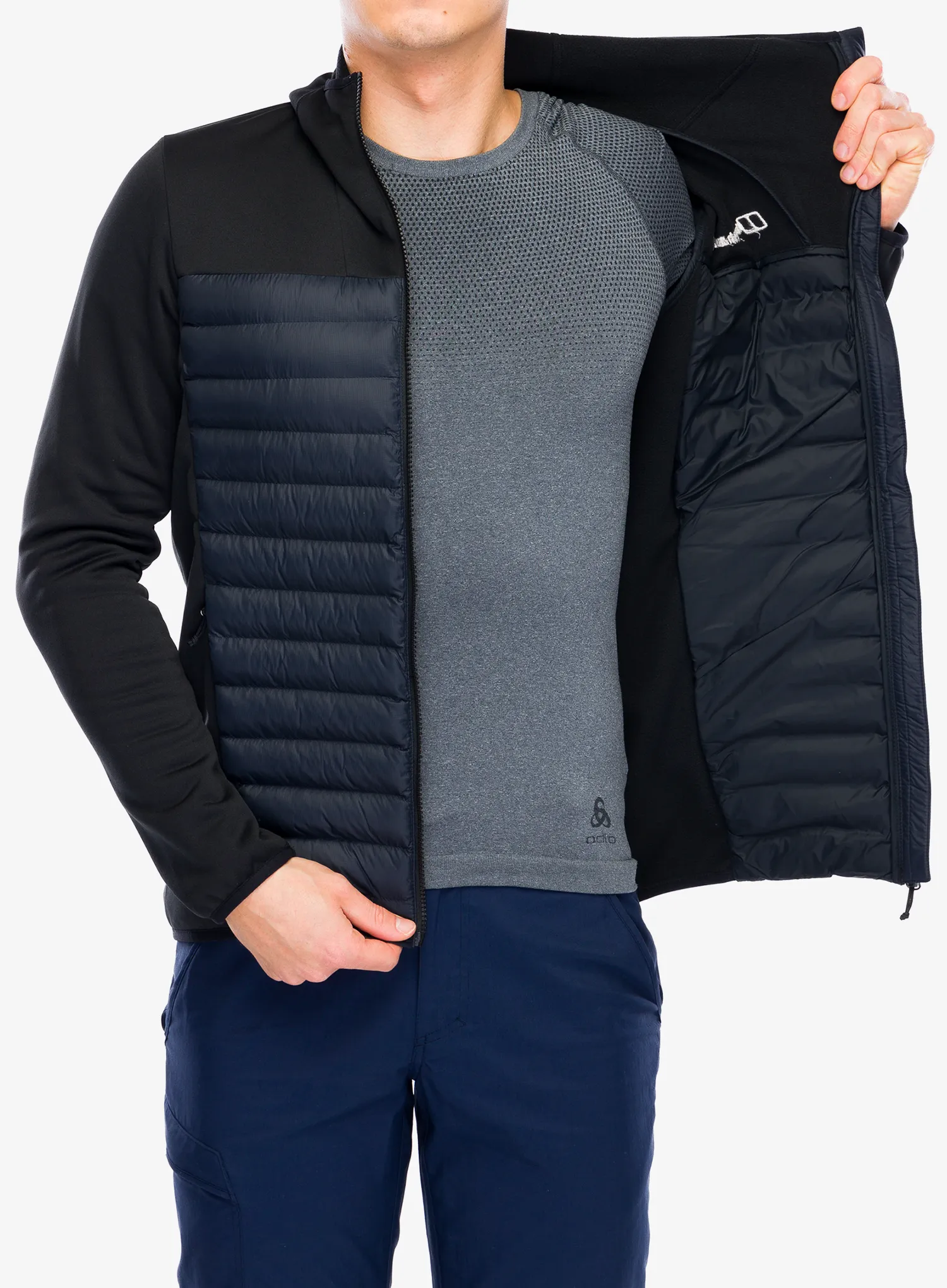 Hibridna jakna Berghaus Vaskye Hooded Hybrid Jacket - black/black