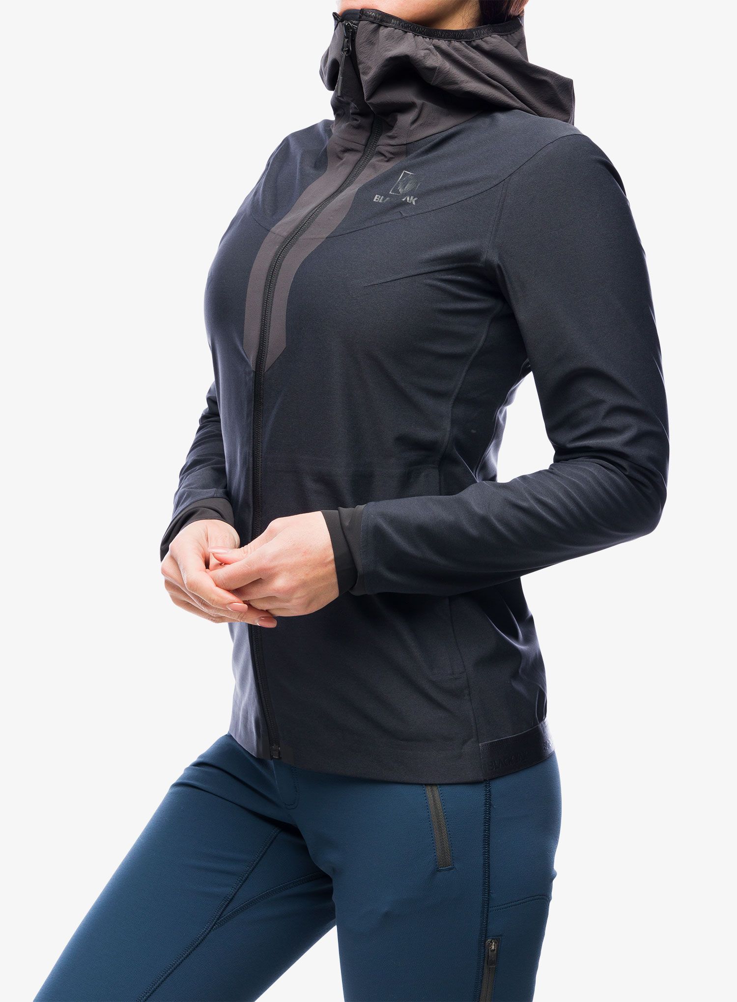Ženska softshell jakna BlackYak Dangi Hoody - phantom