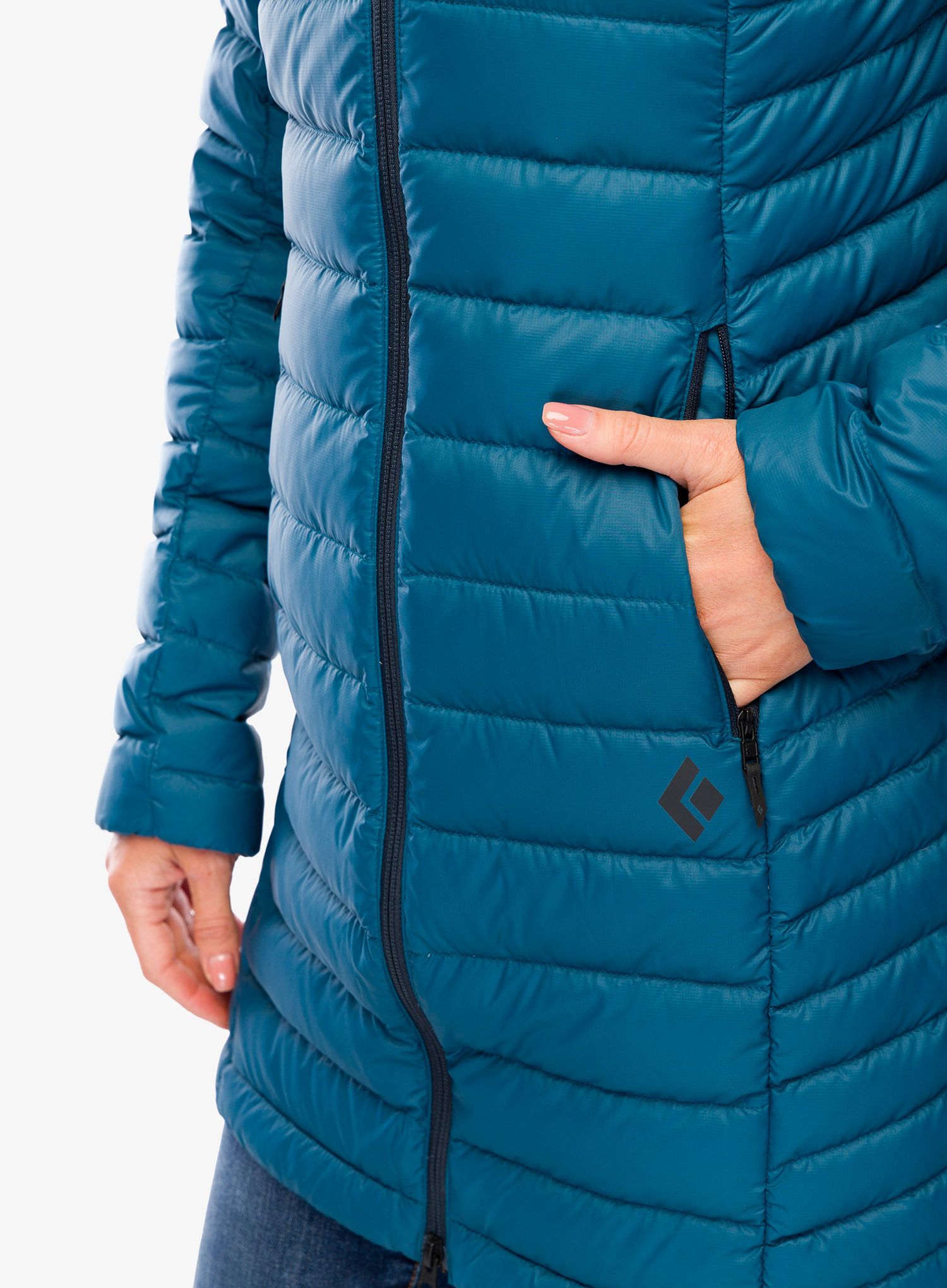 Ženski kaput Black Diamond Access Full Length Dwn Parka - azurite