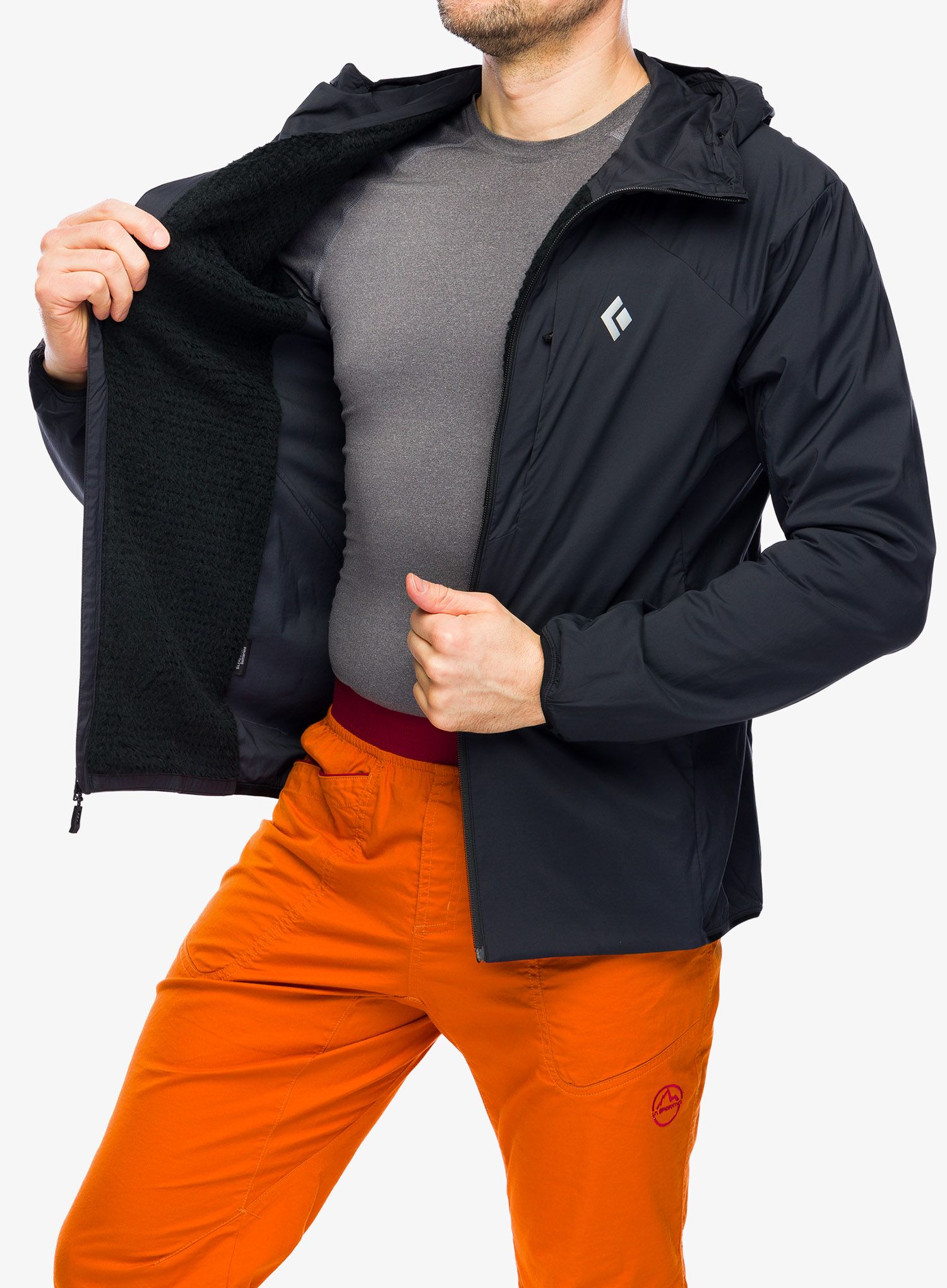 Softshell jakna Black Diamond Alpine Start Insulated Hoody - black