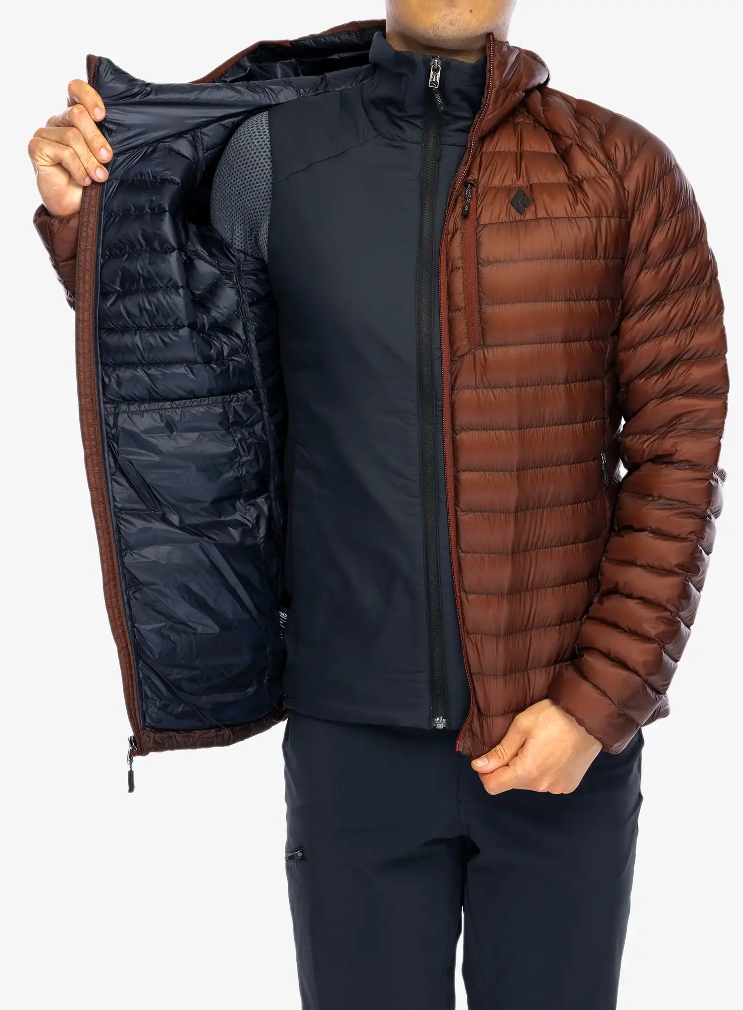 Pernata jakna Black Diamond Approach Down Hoody - iron red