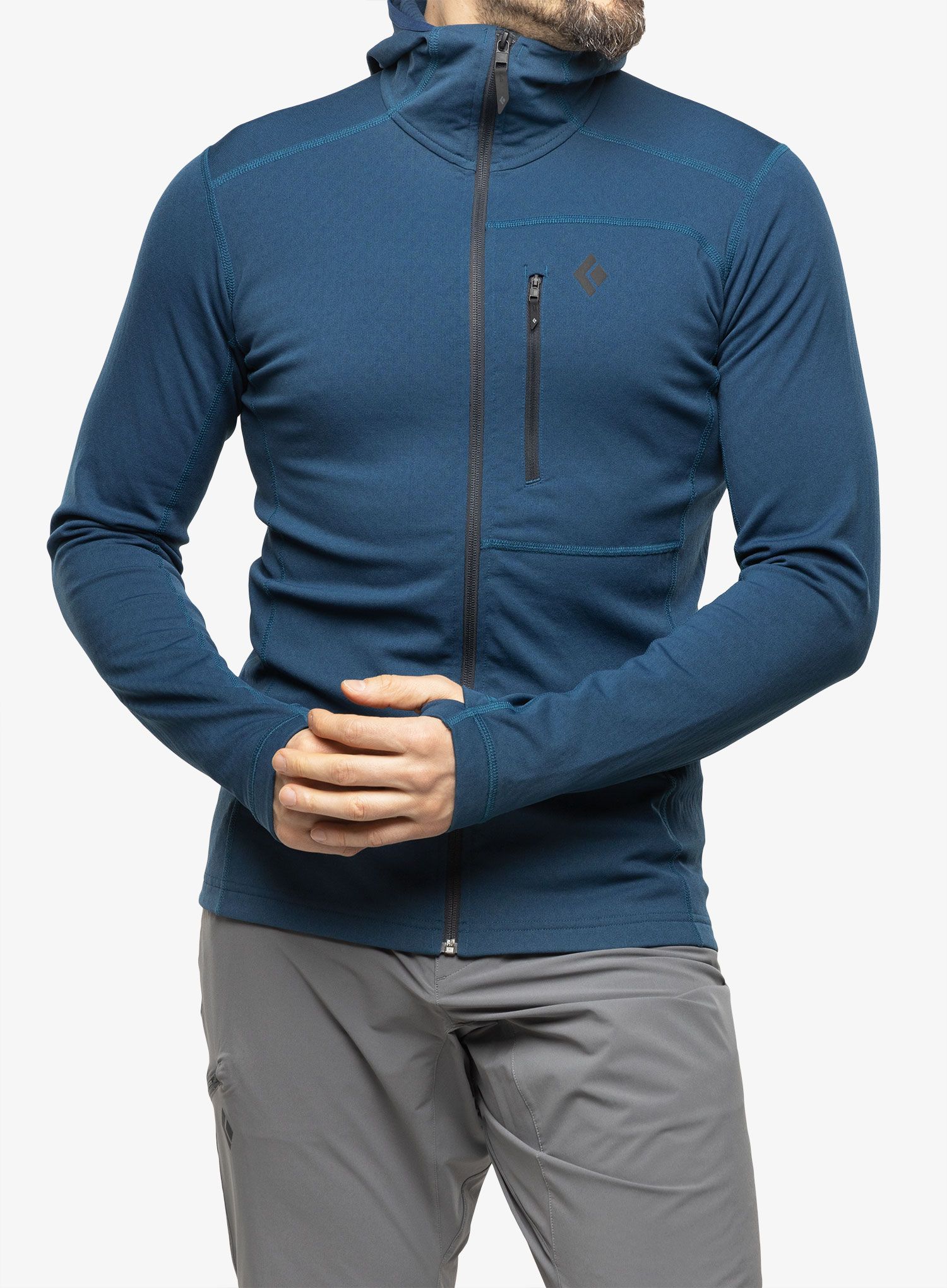 Majica s kapuljačom Black Diamond Coefficient Fleece Hoody - azurite