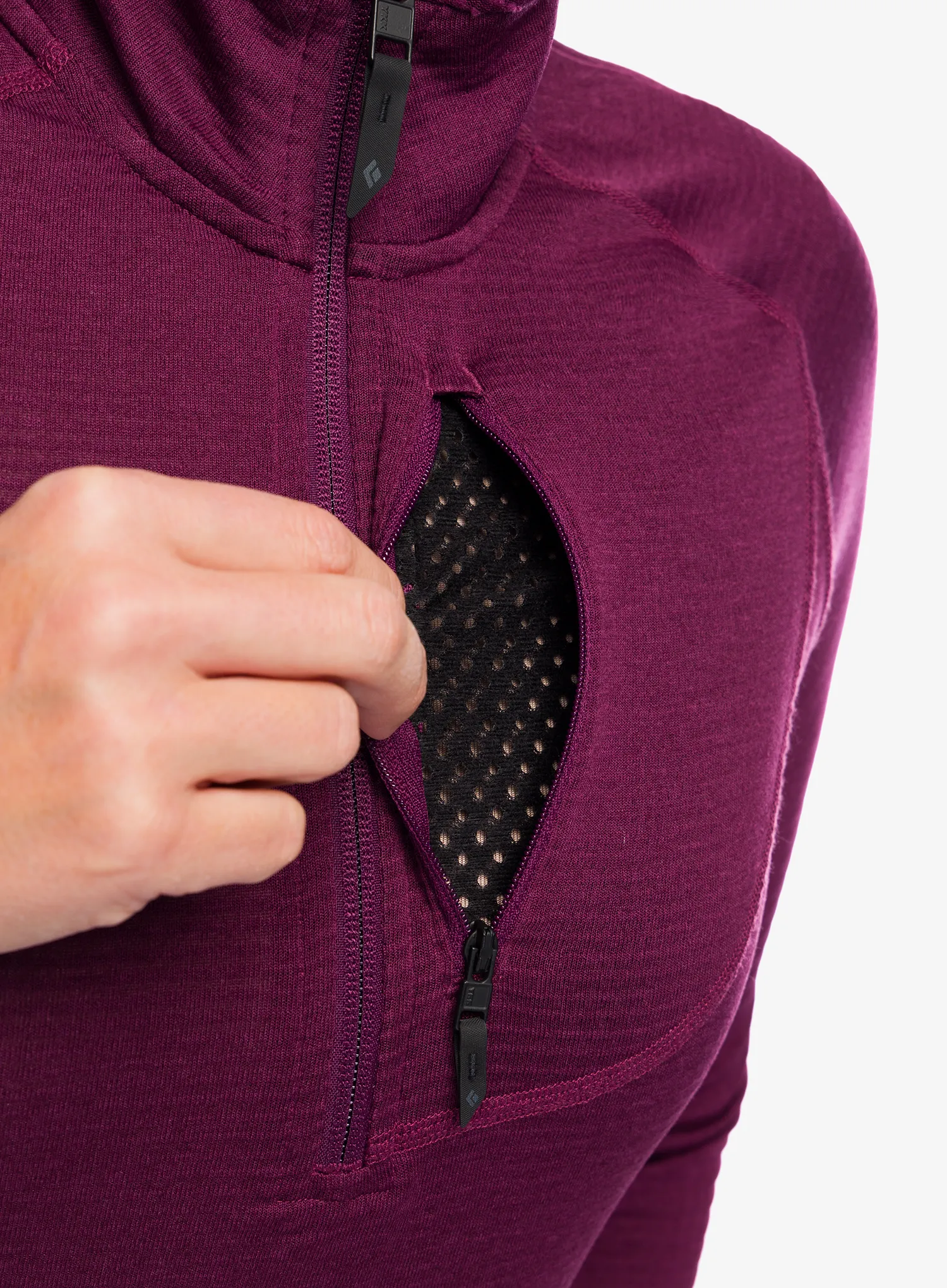 Ženska termoaktivna dukserica Black Diamond Coefficient LT Quarter Zip Pullover - blackberry