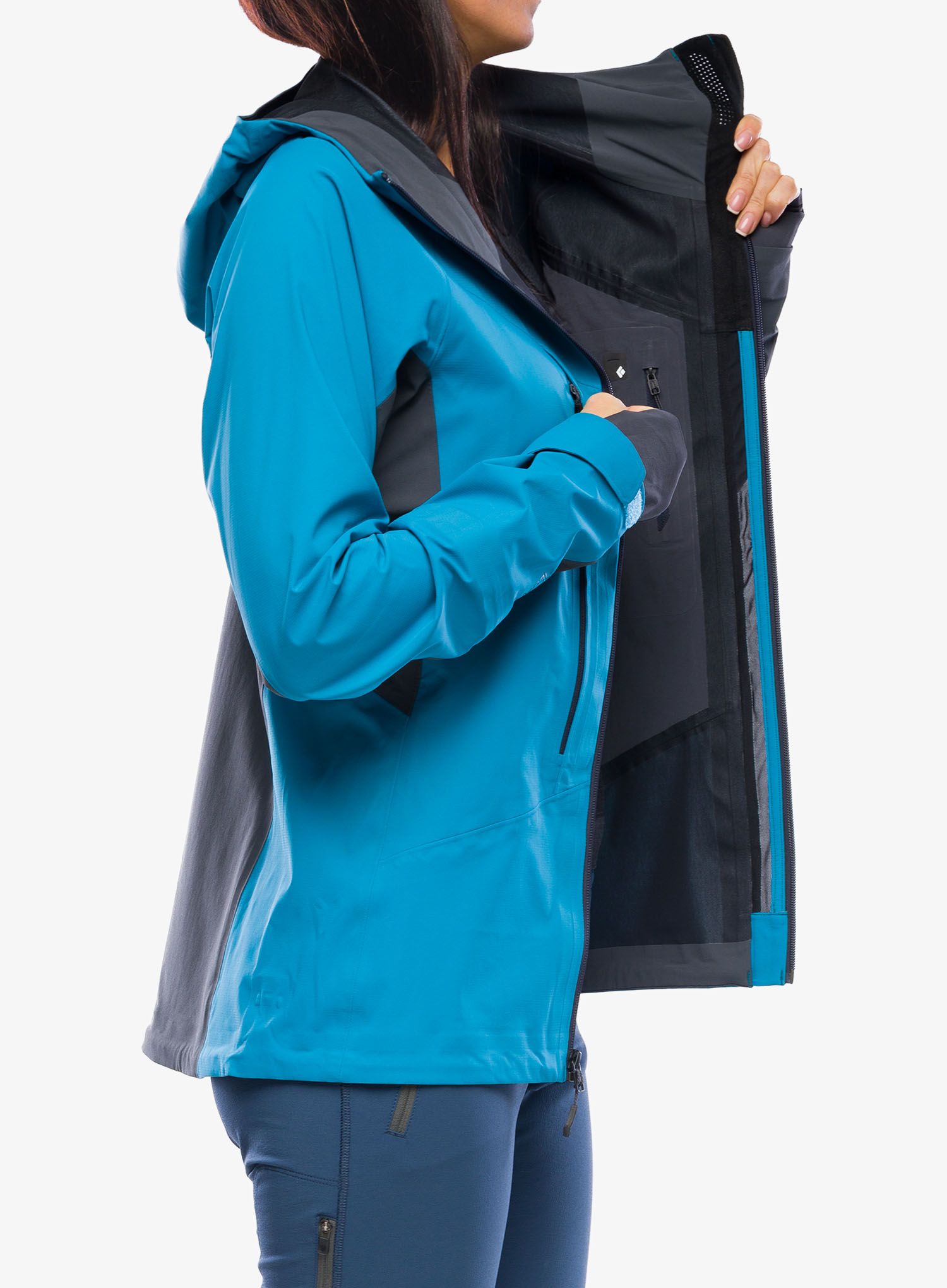 Ženska jakna Black Diamond Dawn Patrol Hybrid Shell - azul