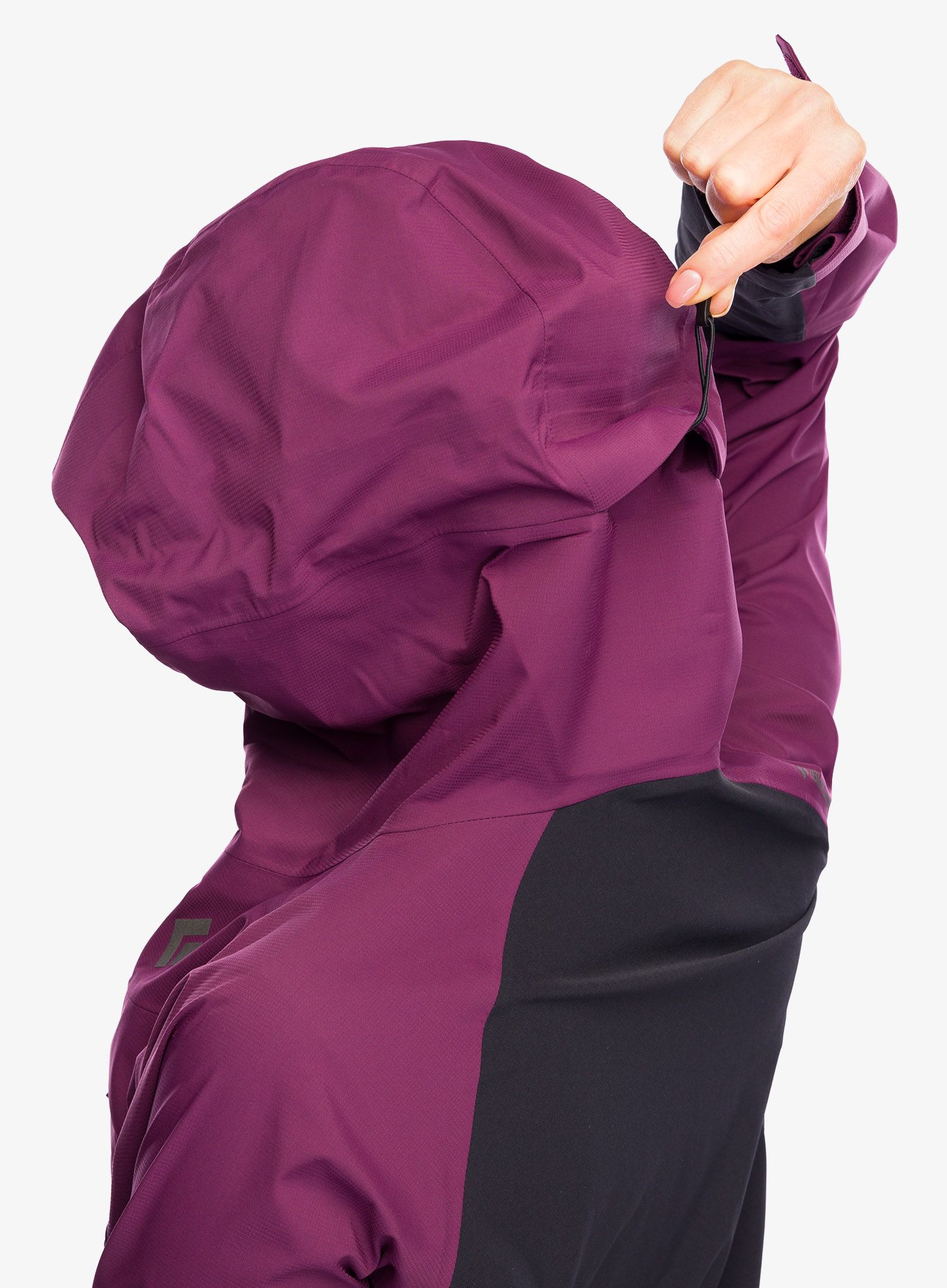 Ženska jakna Black Diamond Dawn Patrol Hybrid Shell - blackberry/black