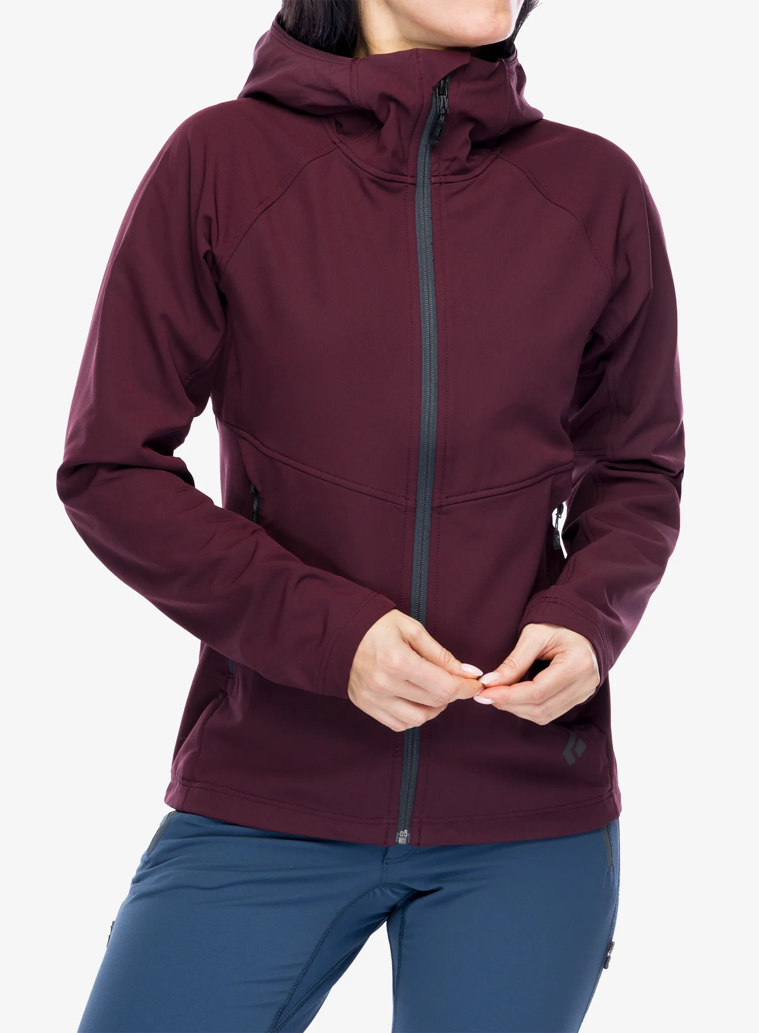 Ženska softshell jakna Black Diamond Element Hoody - bordeaux