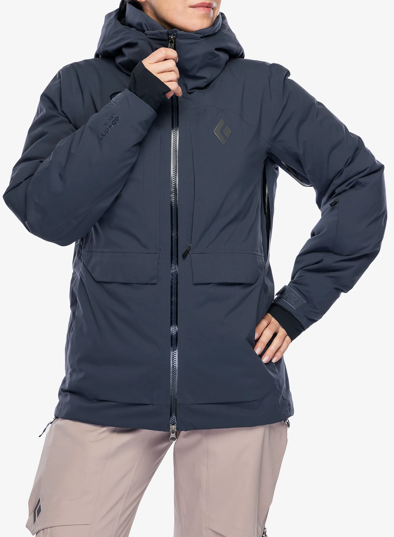 Ženska perjana jakna Black Diamond Factor Insulated Parka - charcoal