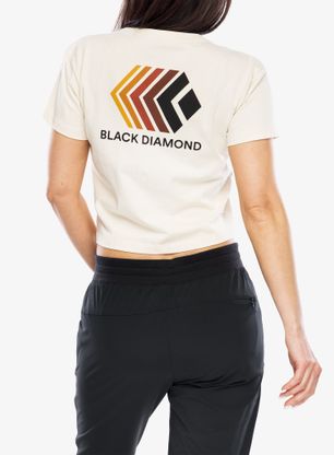 Ženska majica s tiskom Black Diamond Faded Crop SS Tee - off white