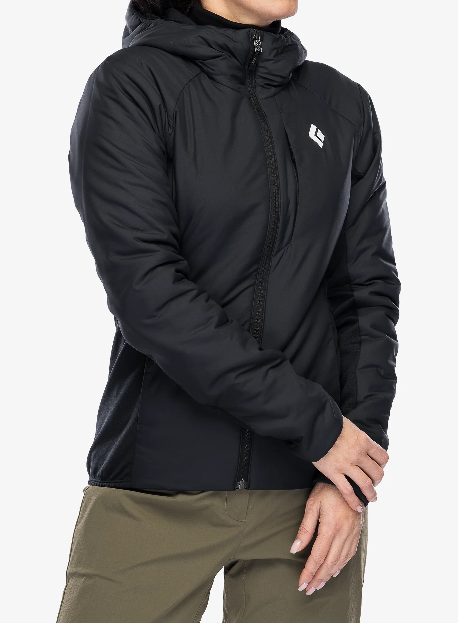 Jakna s postavom ženska Black Diamond First Light Hybrid Hoody