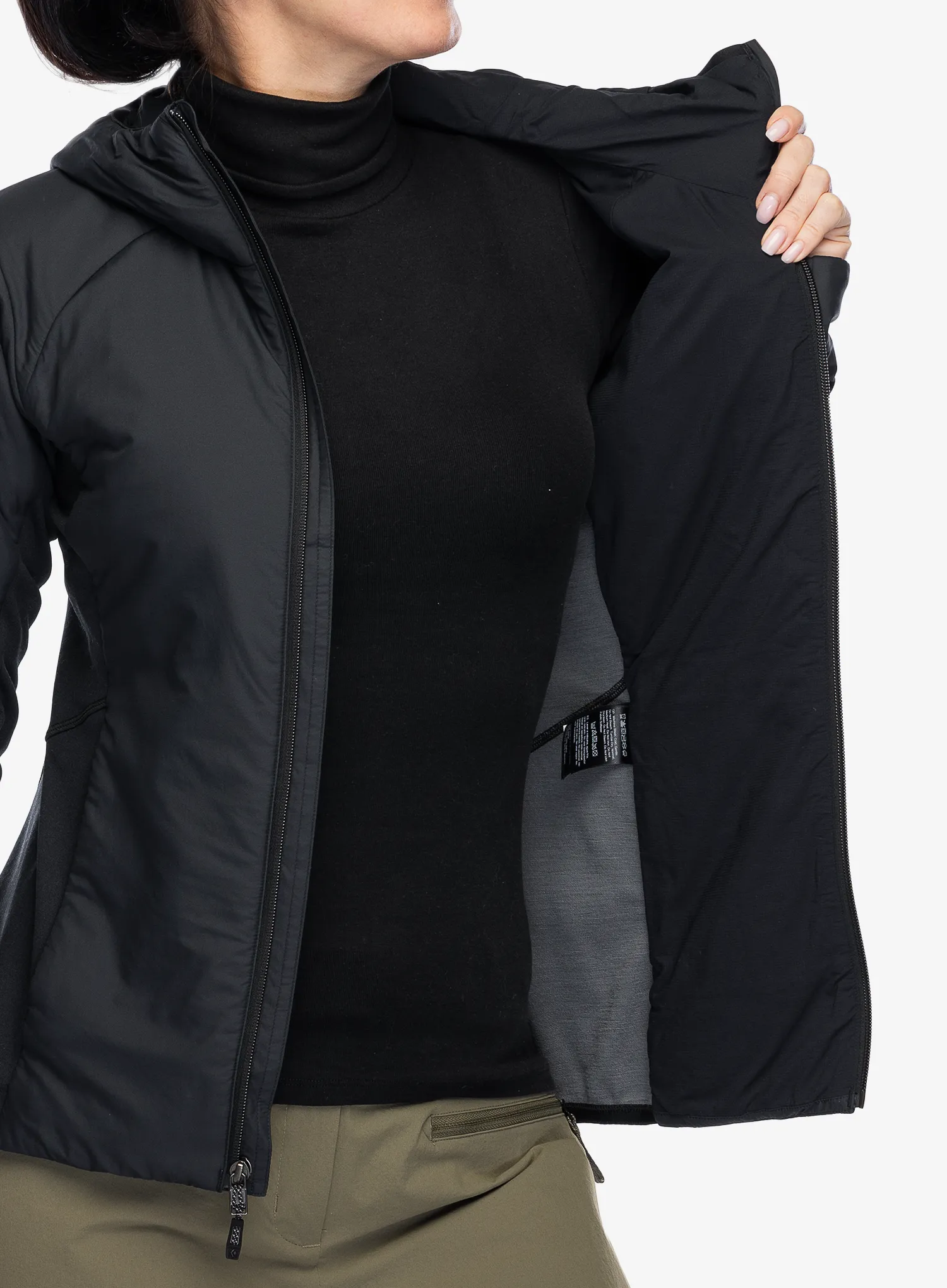 Jakna s postavom ženska Black Diamond First Light Hybrid Hoody