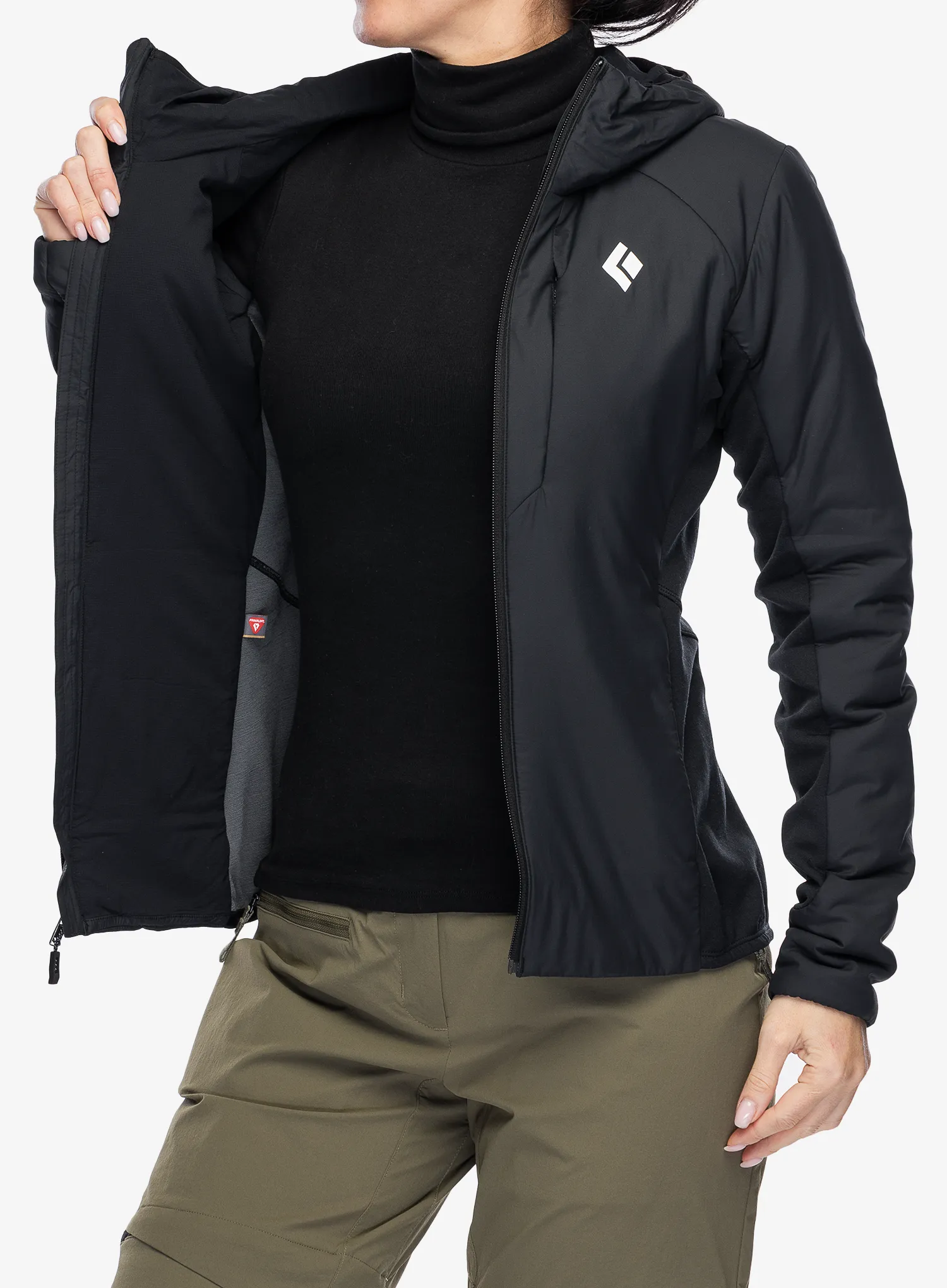 Jakna s postavom ženska Black Diamond First Light Hybrid Hoody