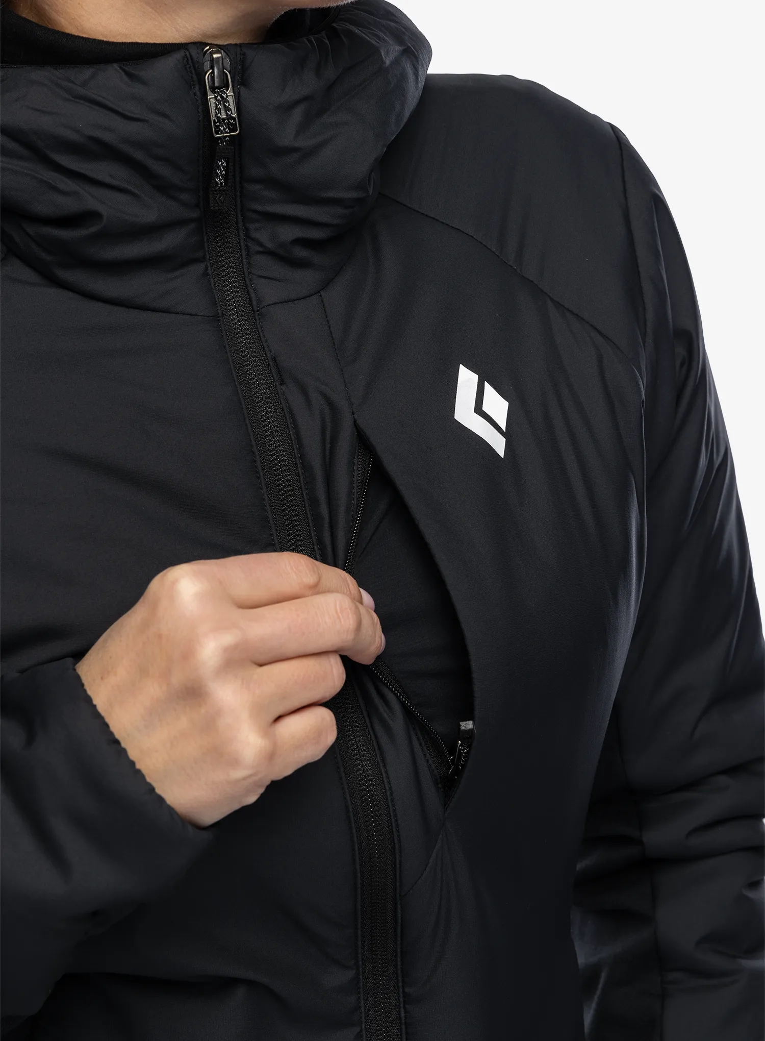 Jakna s postavom ženska Black Diamond First Light Hybrid Hoody