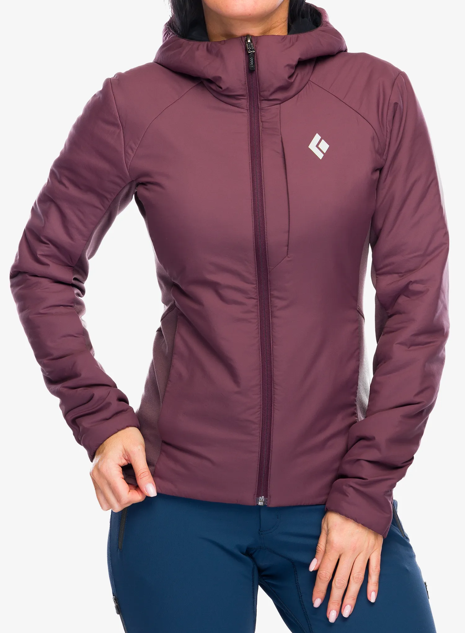 Jakna s postavom ženska Black Diamond First Light Hybrid Hoody