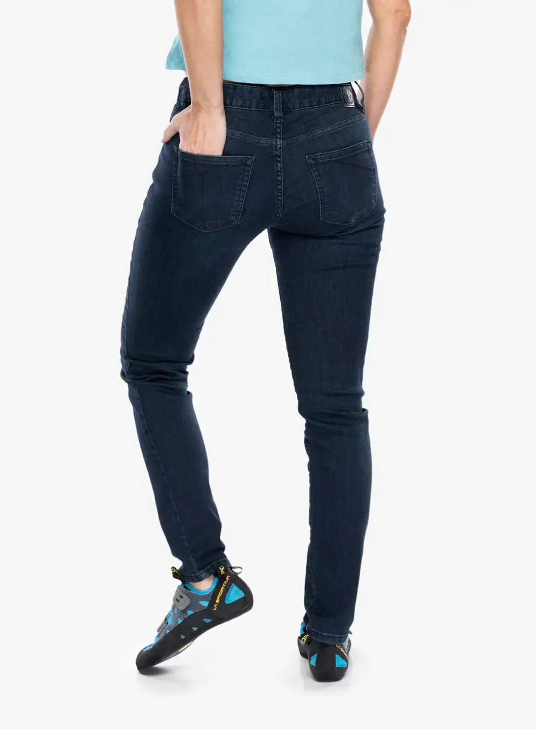 Ženske penjačke hlače Black Diamond Forged Denim Pants - indigo