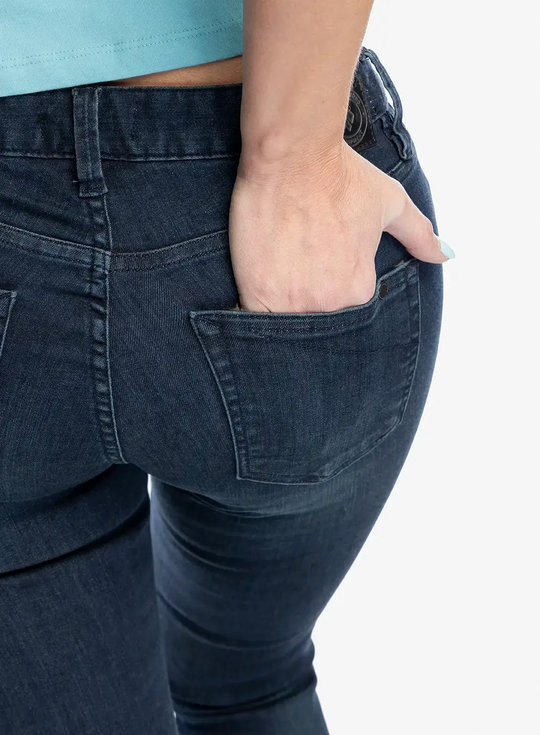Ženske penjačke hlače Black Diamond Forged Denim Pants - indigo