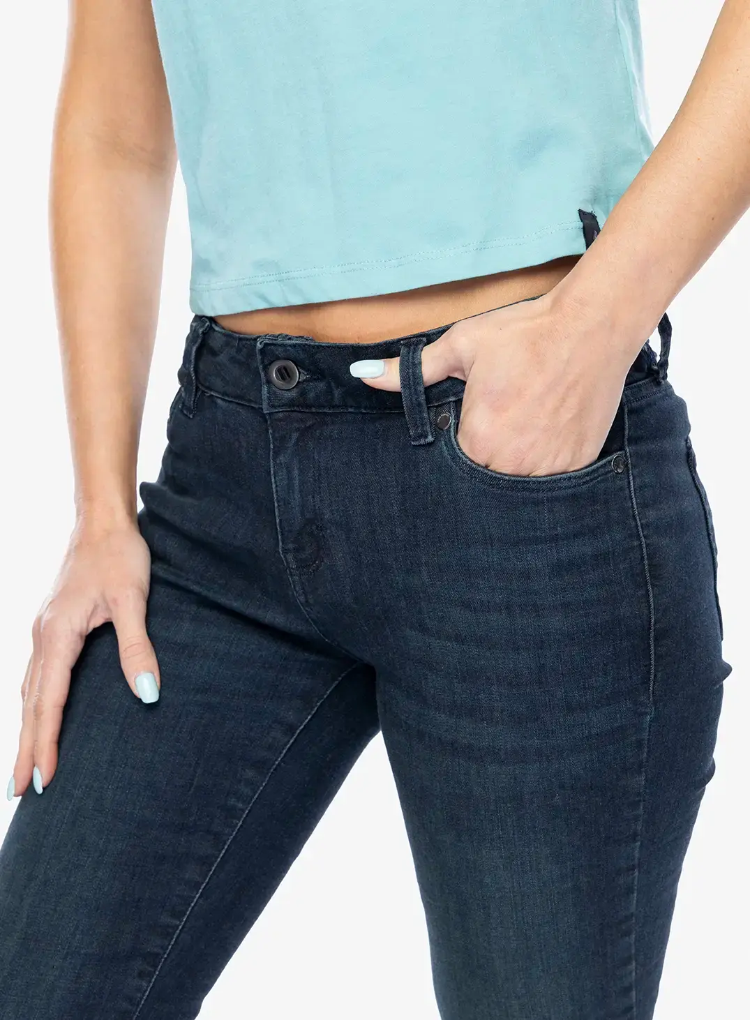 Ženske penjačke hlače Black Diamond Forged Denim Pants - indigo