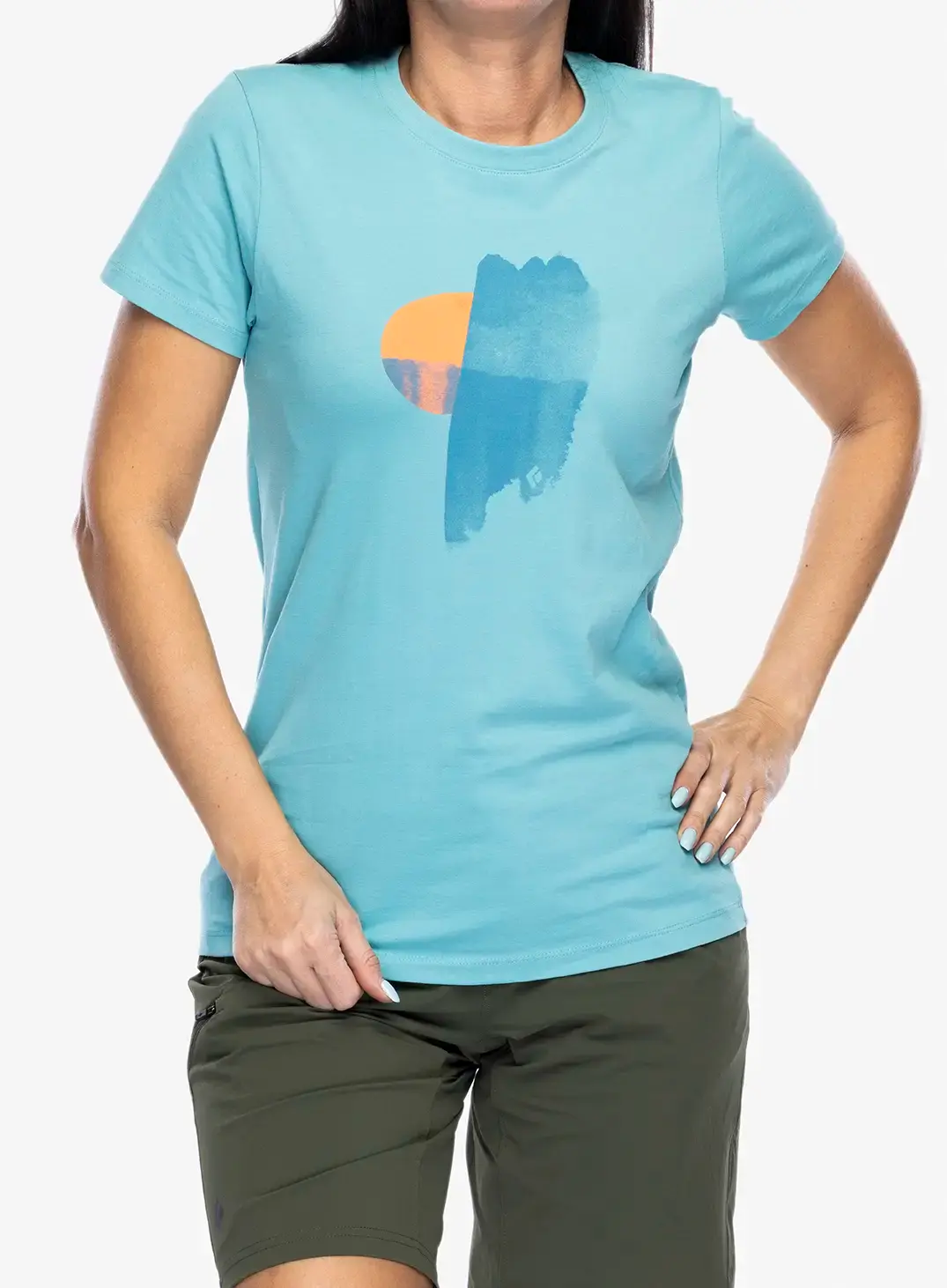 Ženska pamučna majica Black Diamond Luminary SS Tee - coastal blue