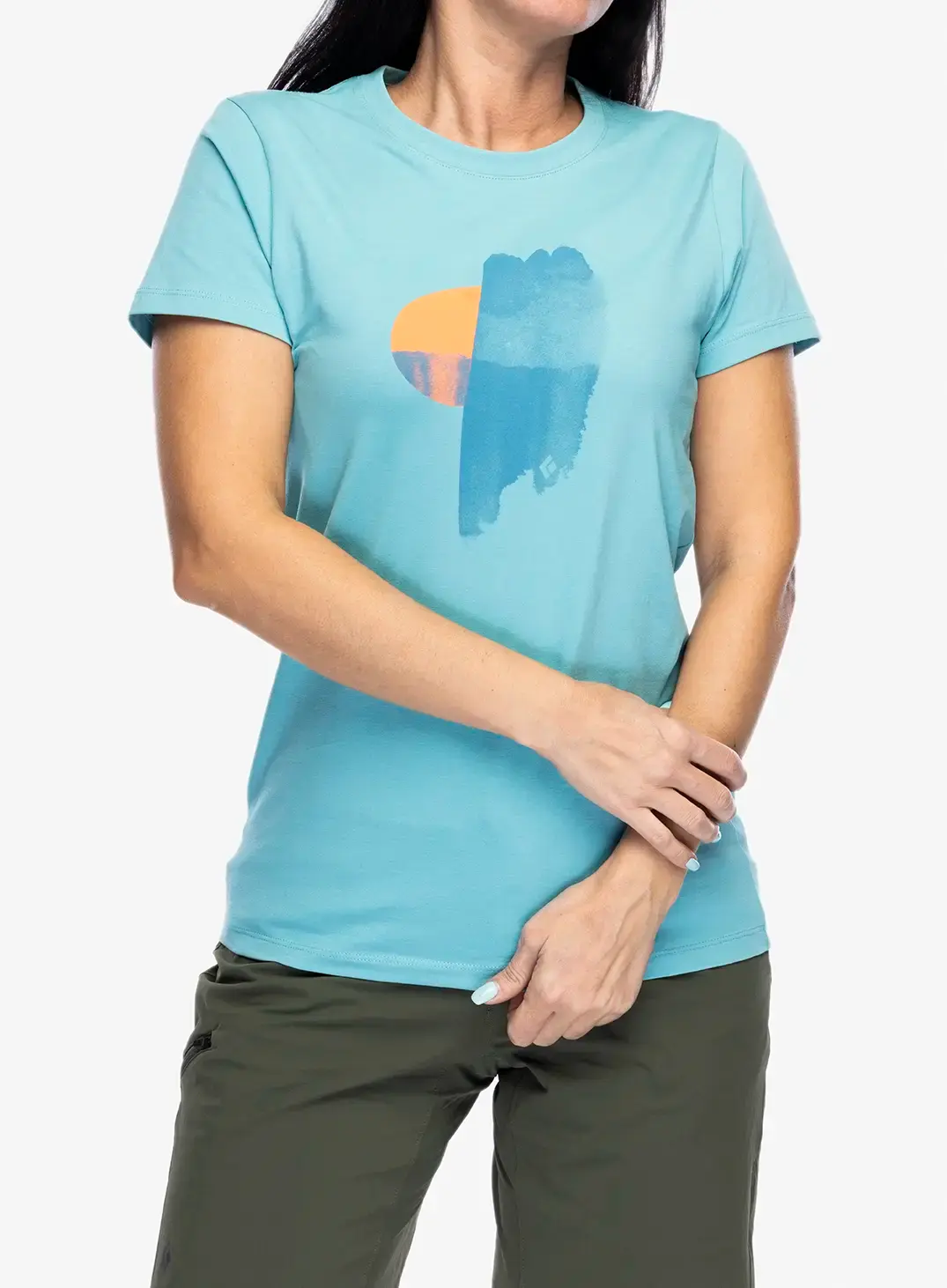 Ženska pamučna majica Black Diamond Luminary SS Tee - coastal blue