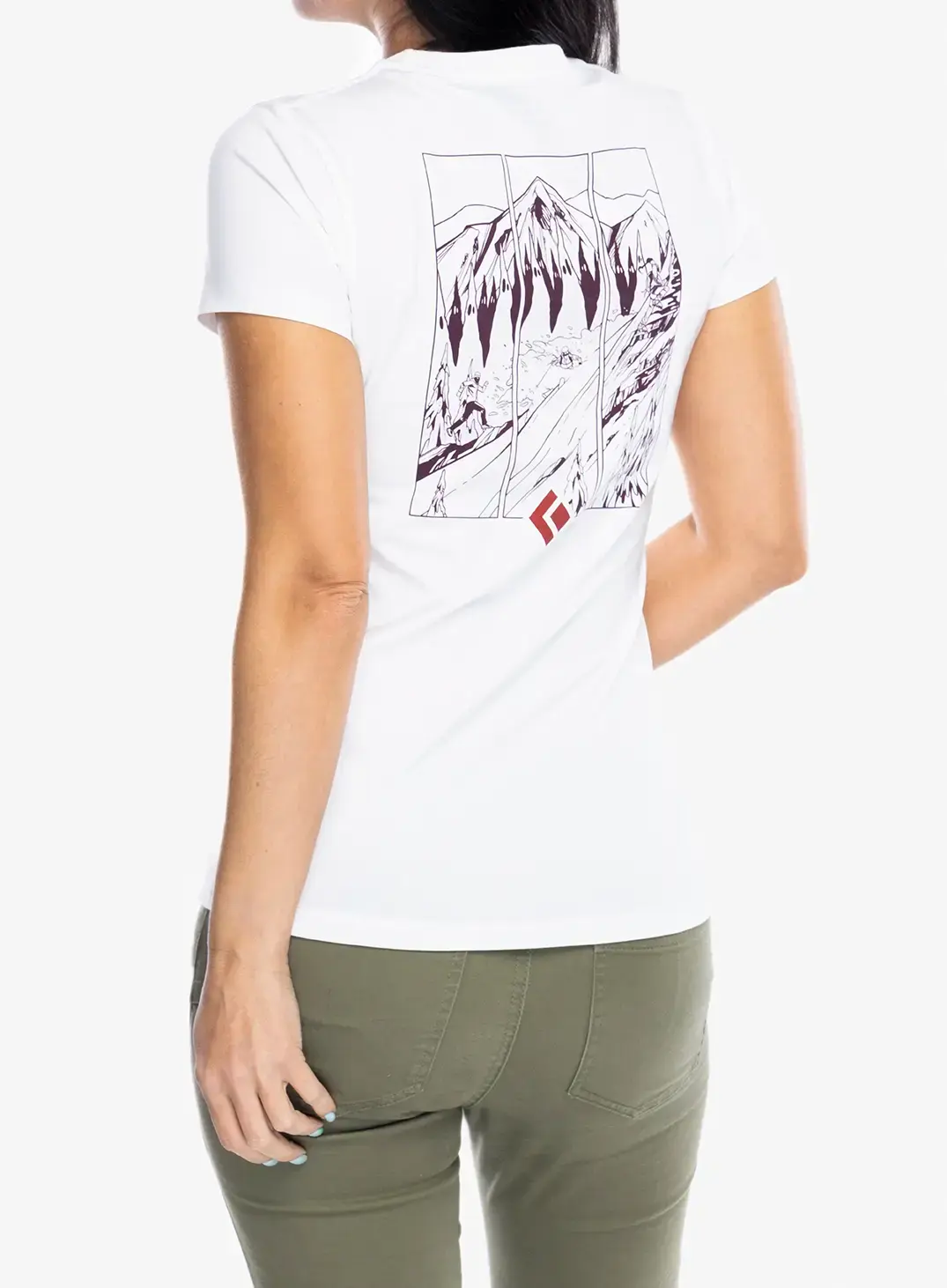 Ženska majica s tiskom Black Diamond Multi Sport Tee S/S - white