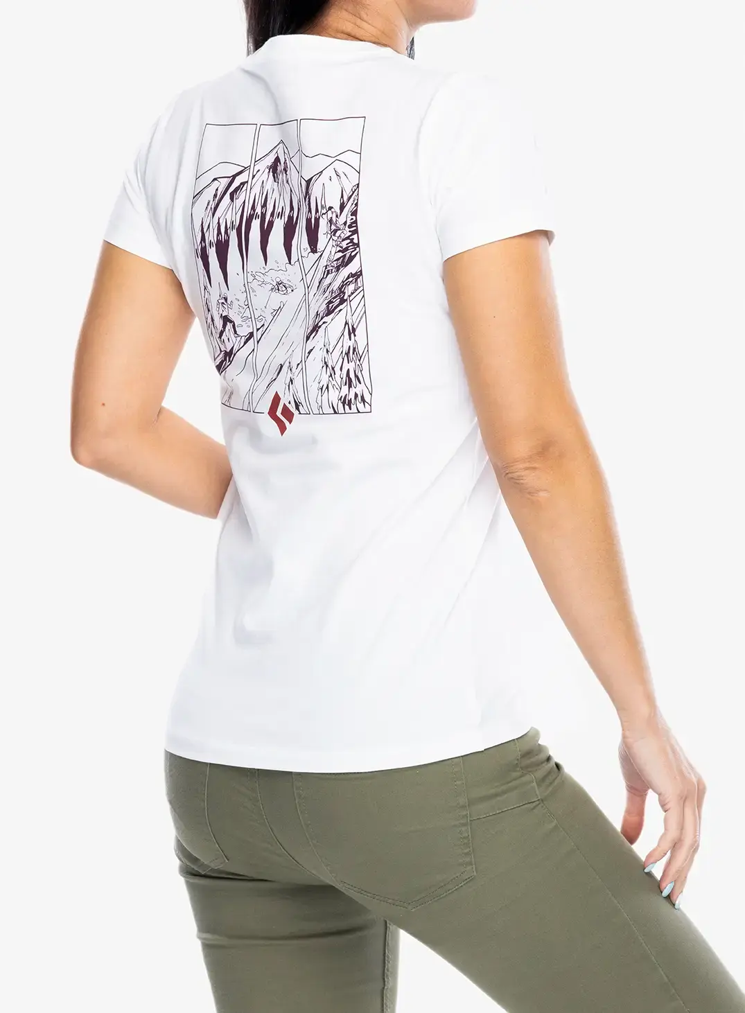 Ženska majica s tiskom Black Diamond Multi Sport Tee S/S - white
