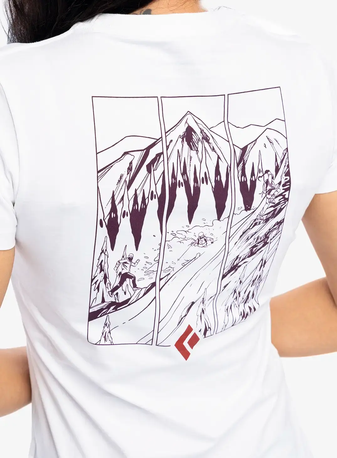 Ženska majica s tiskom Black Diamond Multi Sport Tee S/S - white