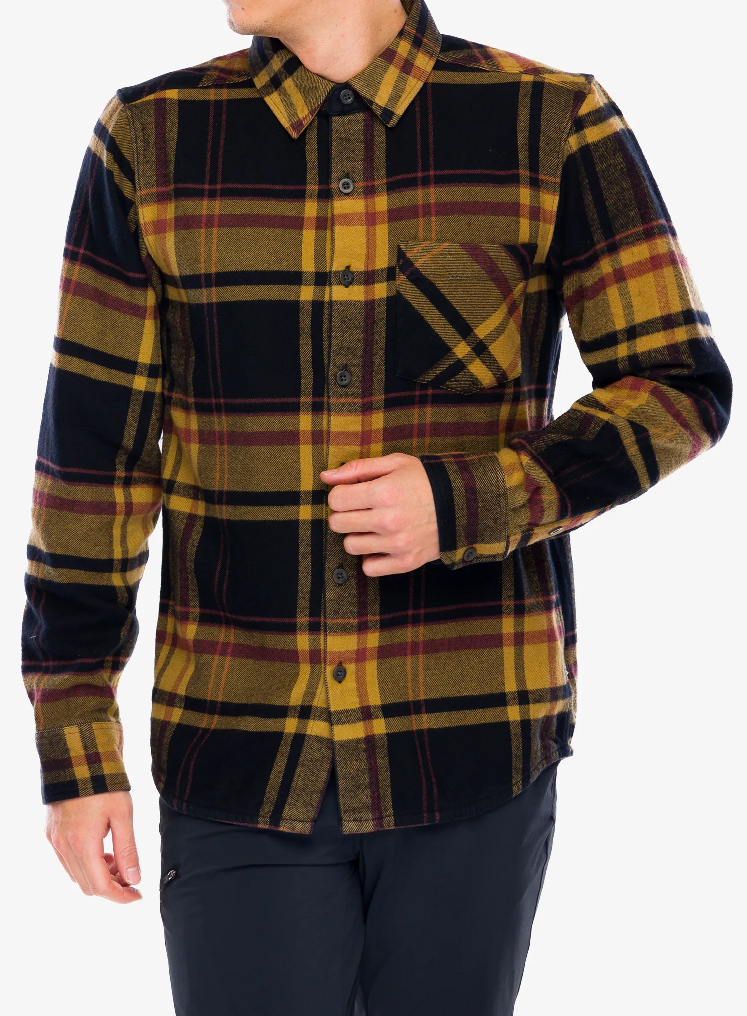 Planinarska košulja Black Diamond Project Flannel - black/flax plaid