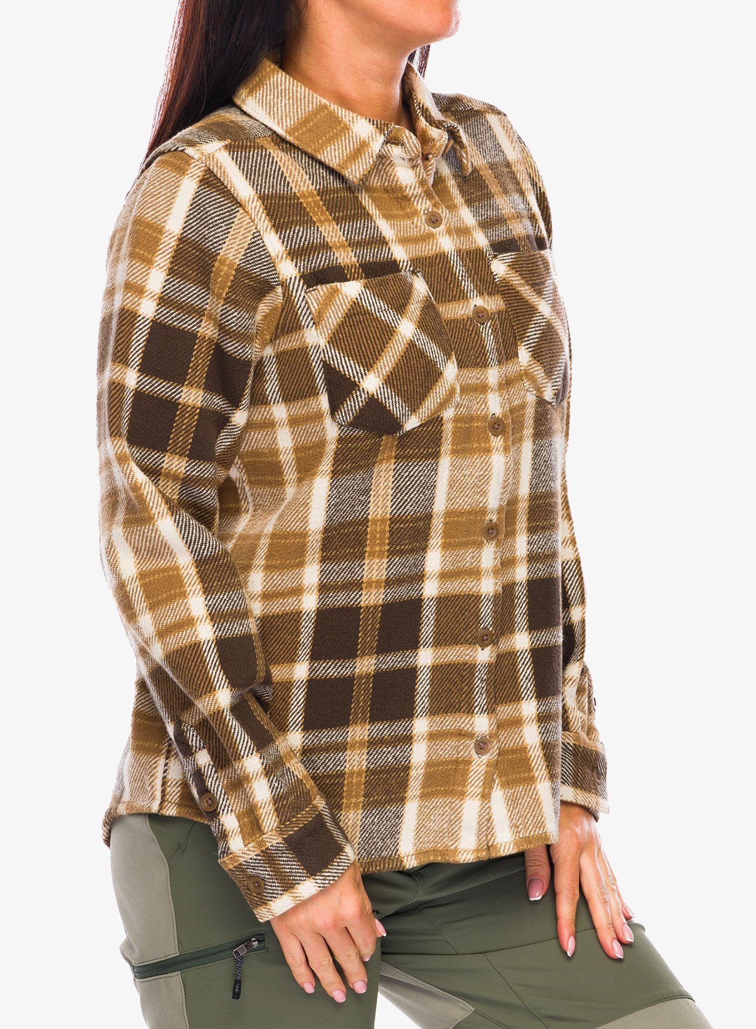 Ženska planinarska košulja Black Diamond Project Heavy Flannel - brown/plaid
