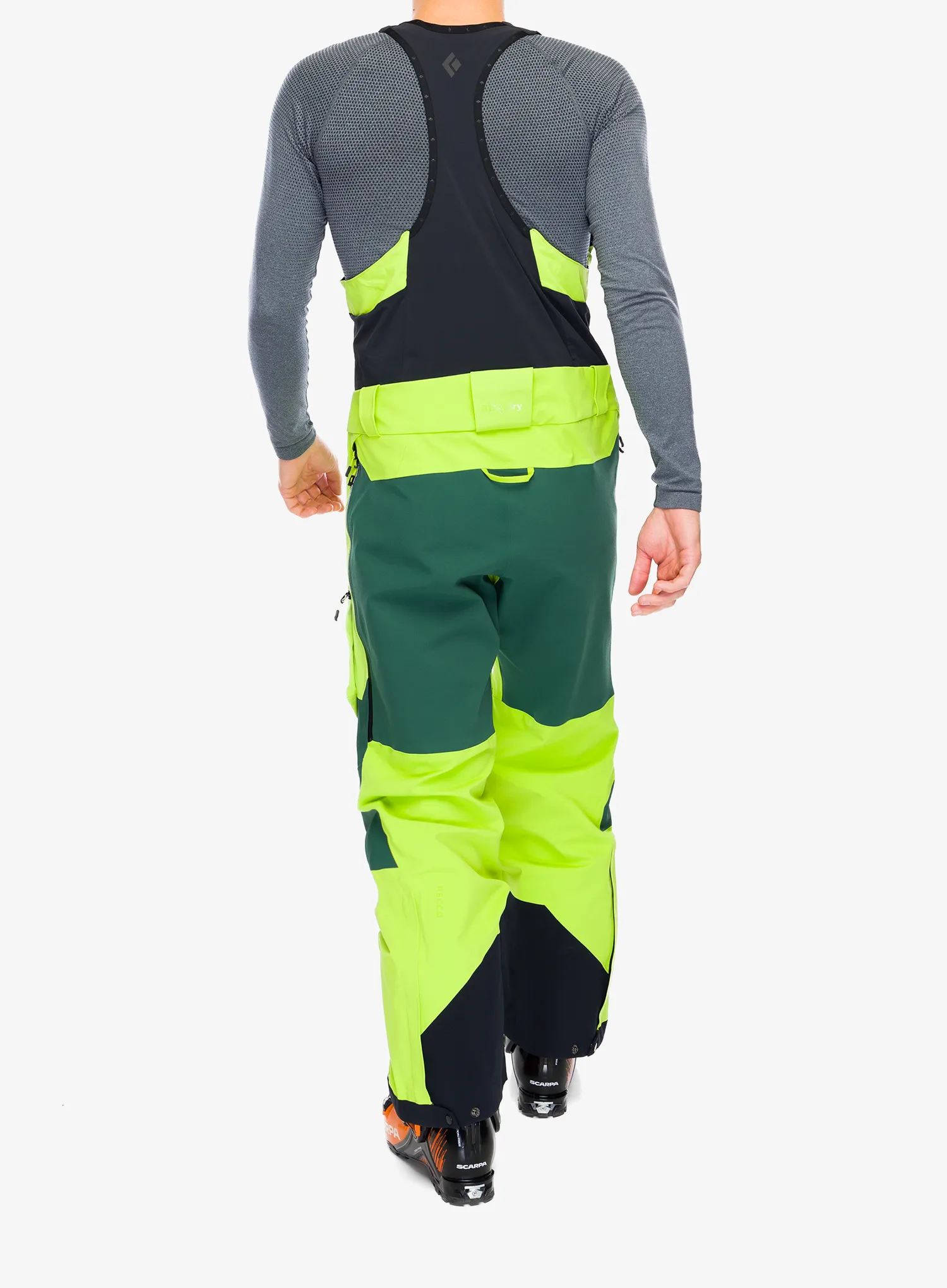 Kišne hlače Black Diamond Recon Stretch Pro Bibs - lime green/mountain forest