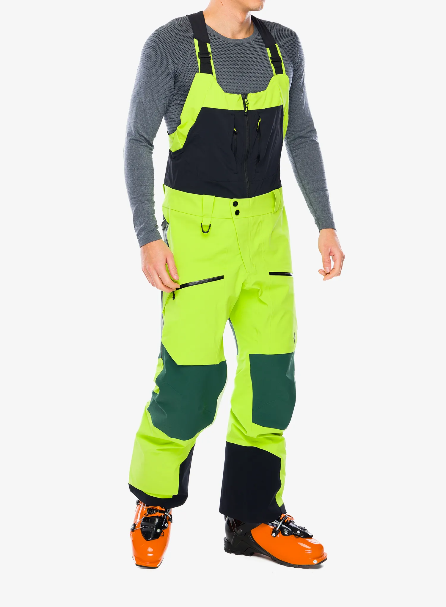 Kišne hlače Black Diamond Recon Stretch Pro Bibs - lime green/mountain forest