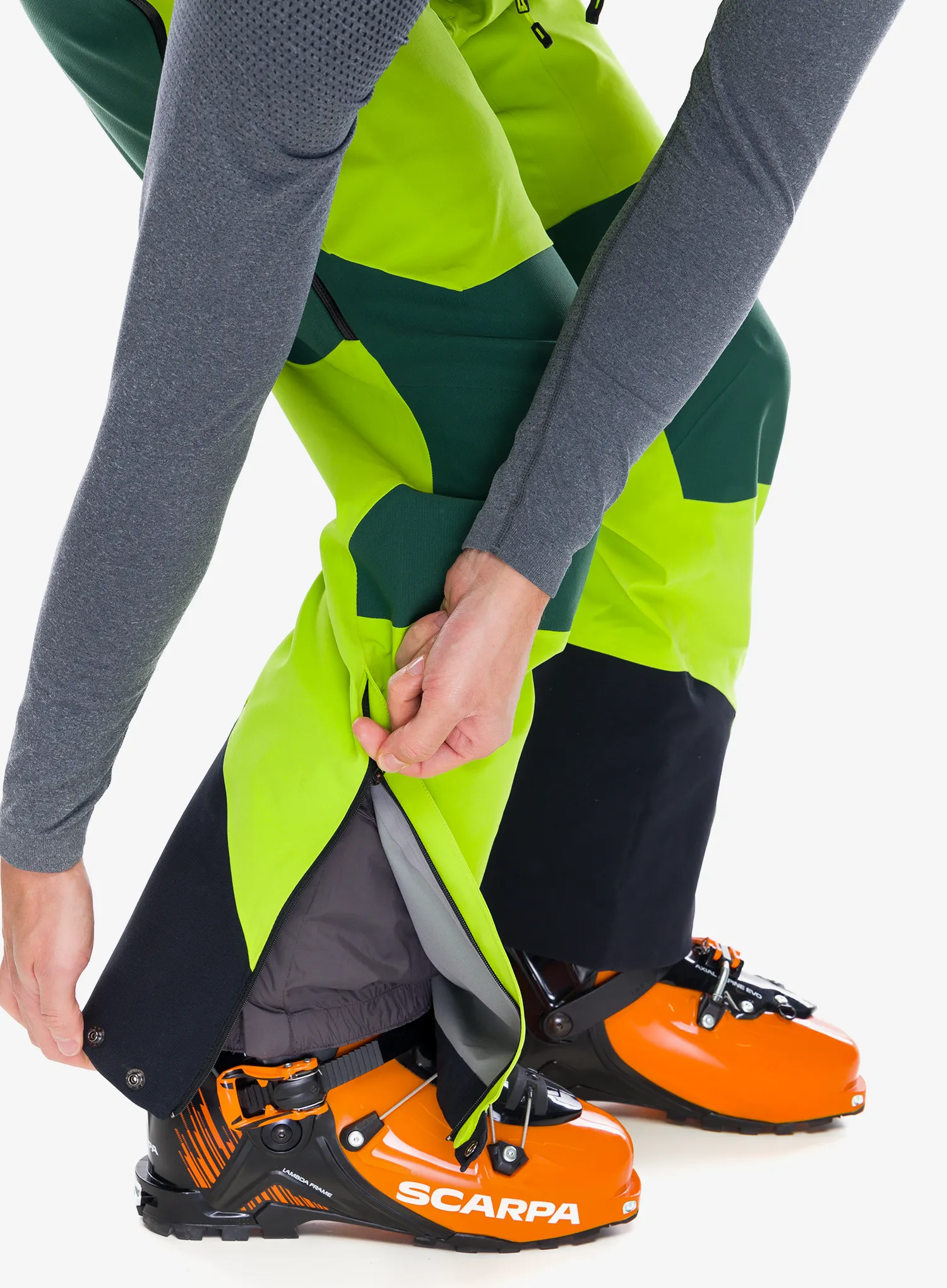 Kišne hlače Black Diamond Recon Stretch Pro Bibs - lime green/mountain forest
