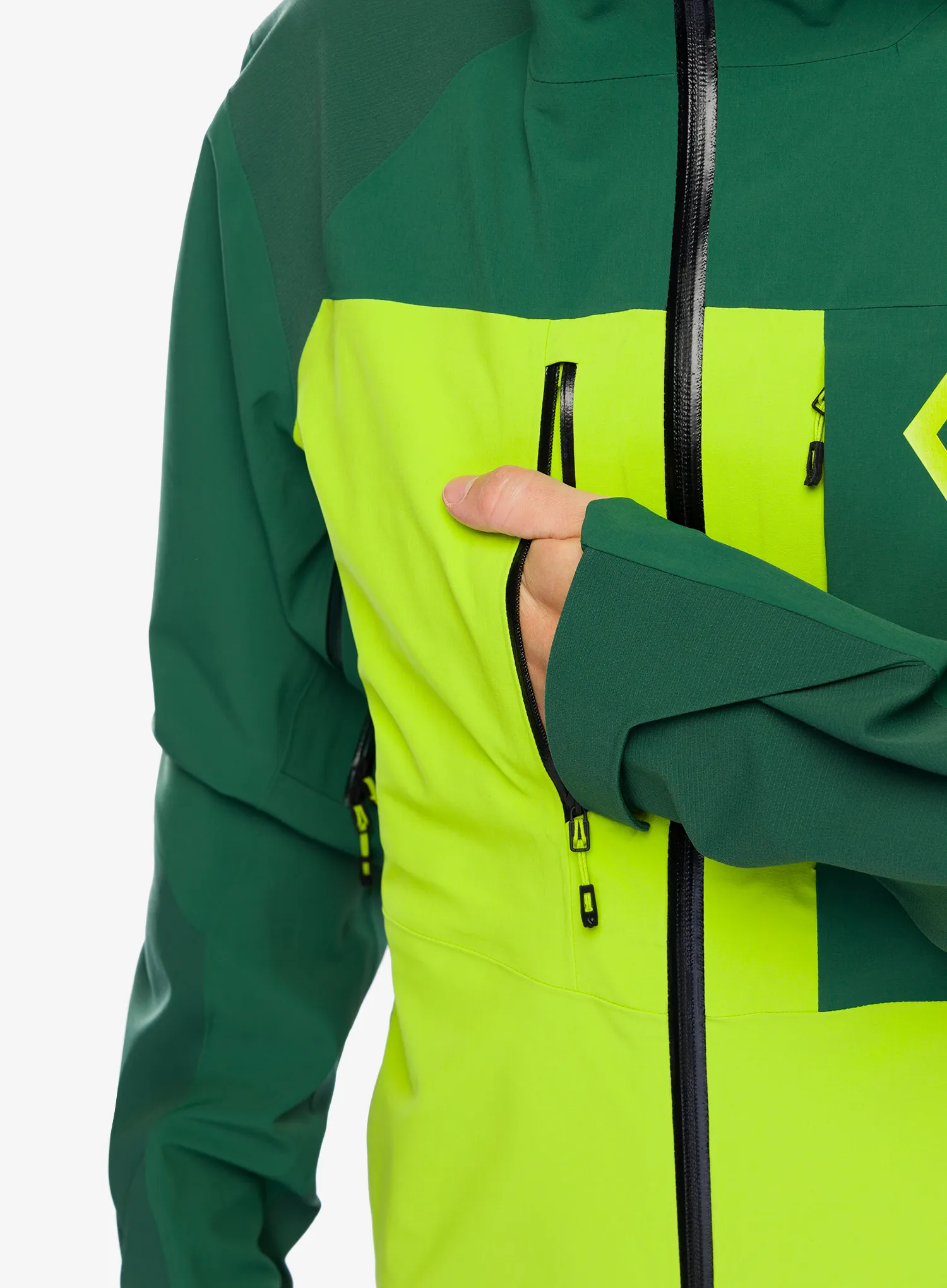 Jakna Black Diamond Recon Stretch Pro Shell - mountain forest/lime green