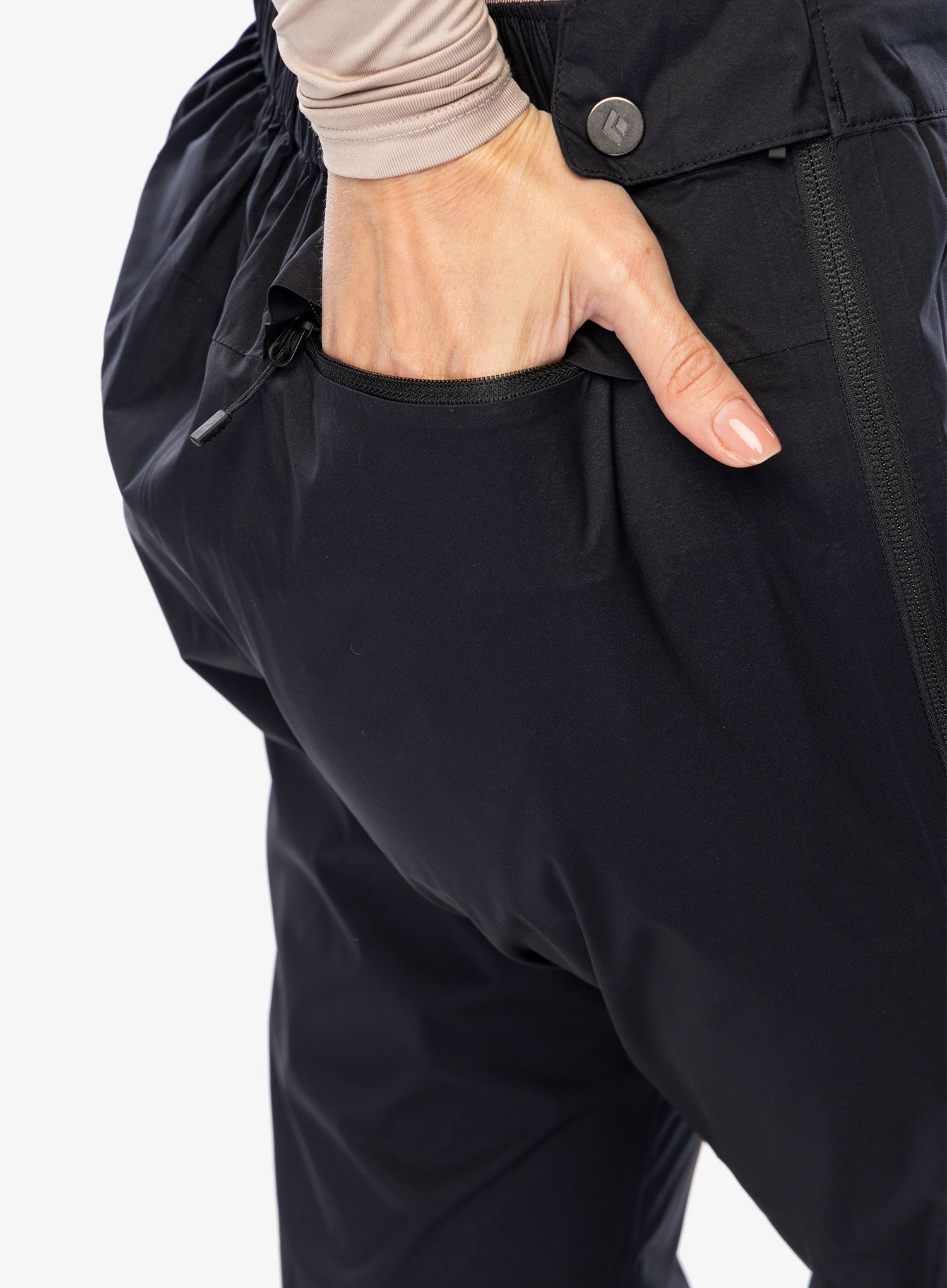 Ženske hlače Black Diamond StormLine Stretch FZ Rain Pants - black