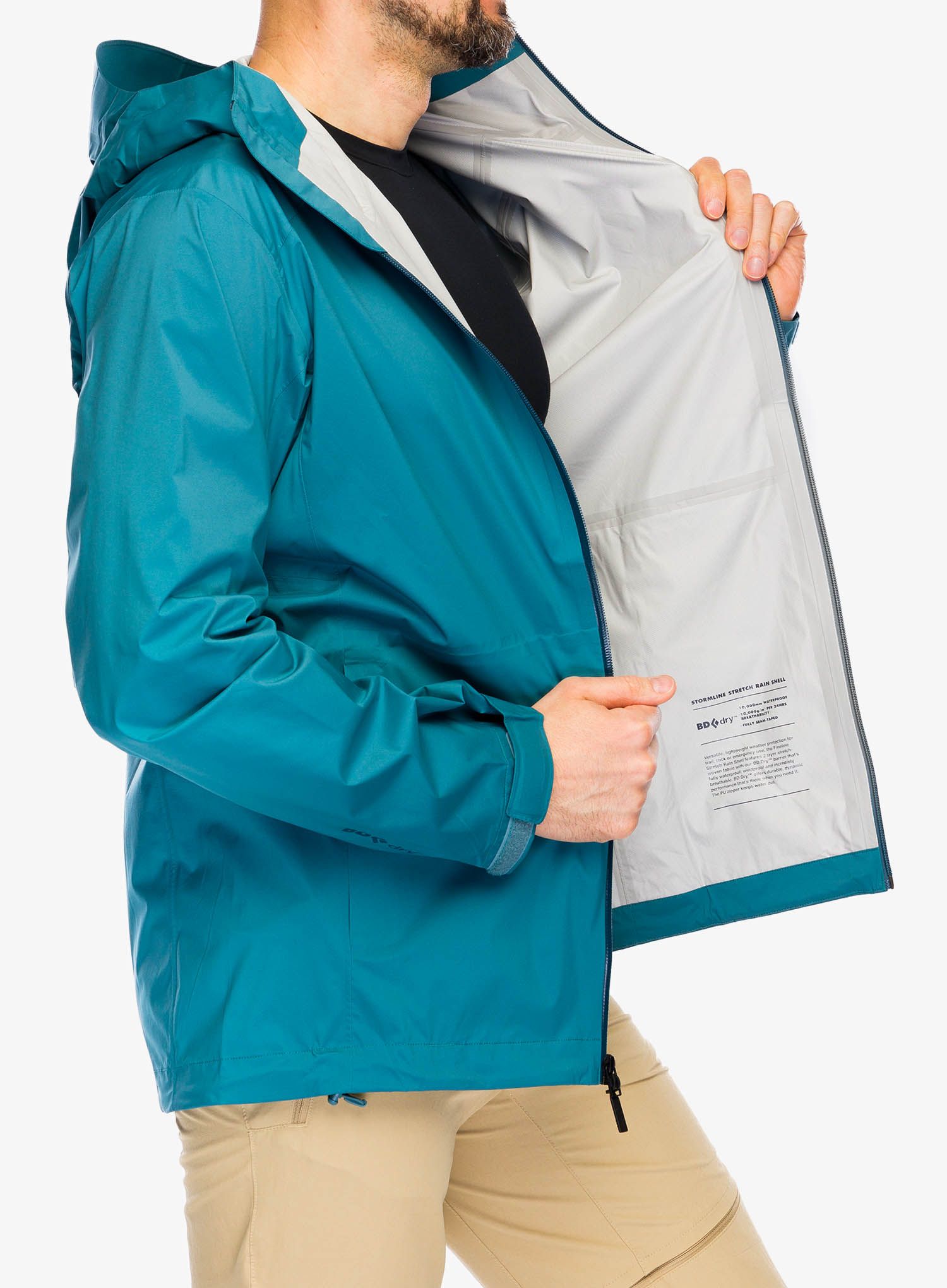 Jakna Black Diamond StormLine Stretch Rain Shell - creek blue