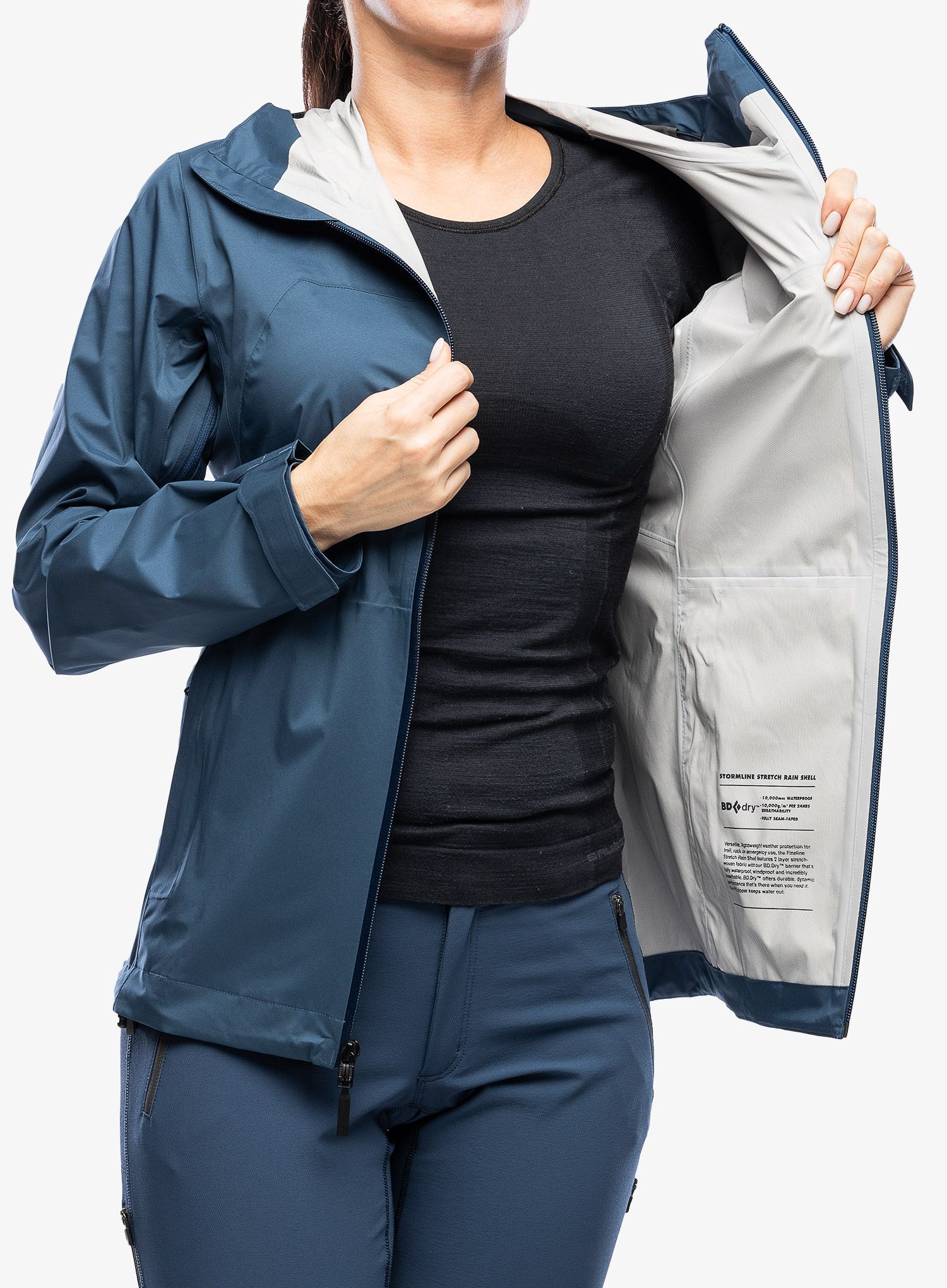 Ženska jakna Black Diamond Stormline Stretch Rain Shell - ink blue